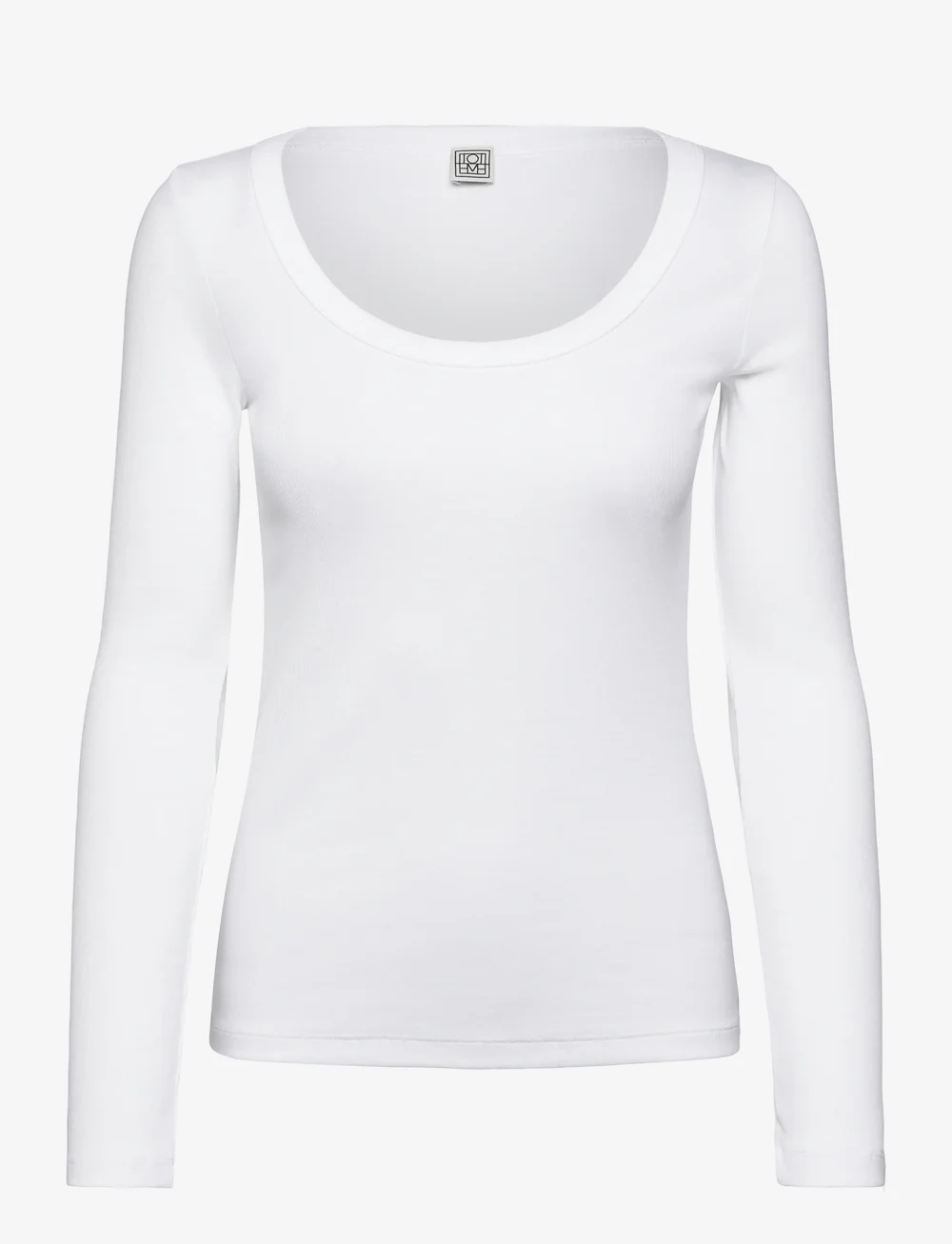 TOTEME - CLASSIC RIB TOP - långärmade toppar - white - 0