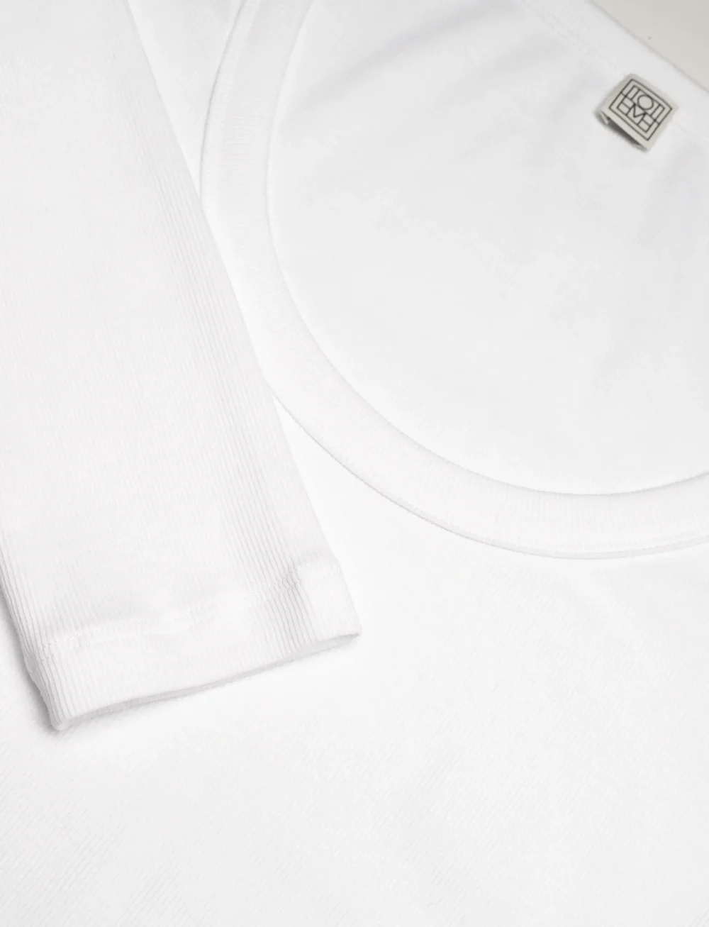 TOTEME - CLASSIC RIB TOP - långärmade toppar - white - 2