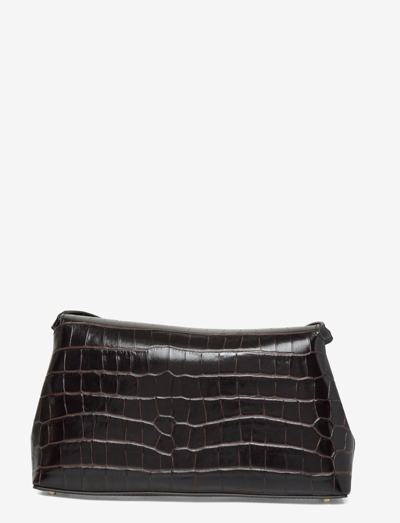 TOTEME - T-LOCK CROCO-EMBOSSED CLUTCH - erilised sündmused - brown - 1