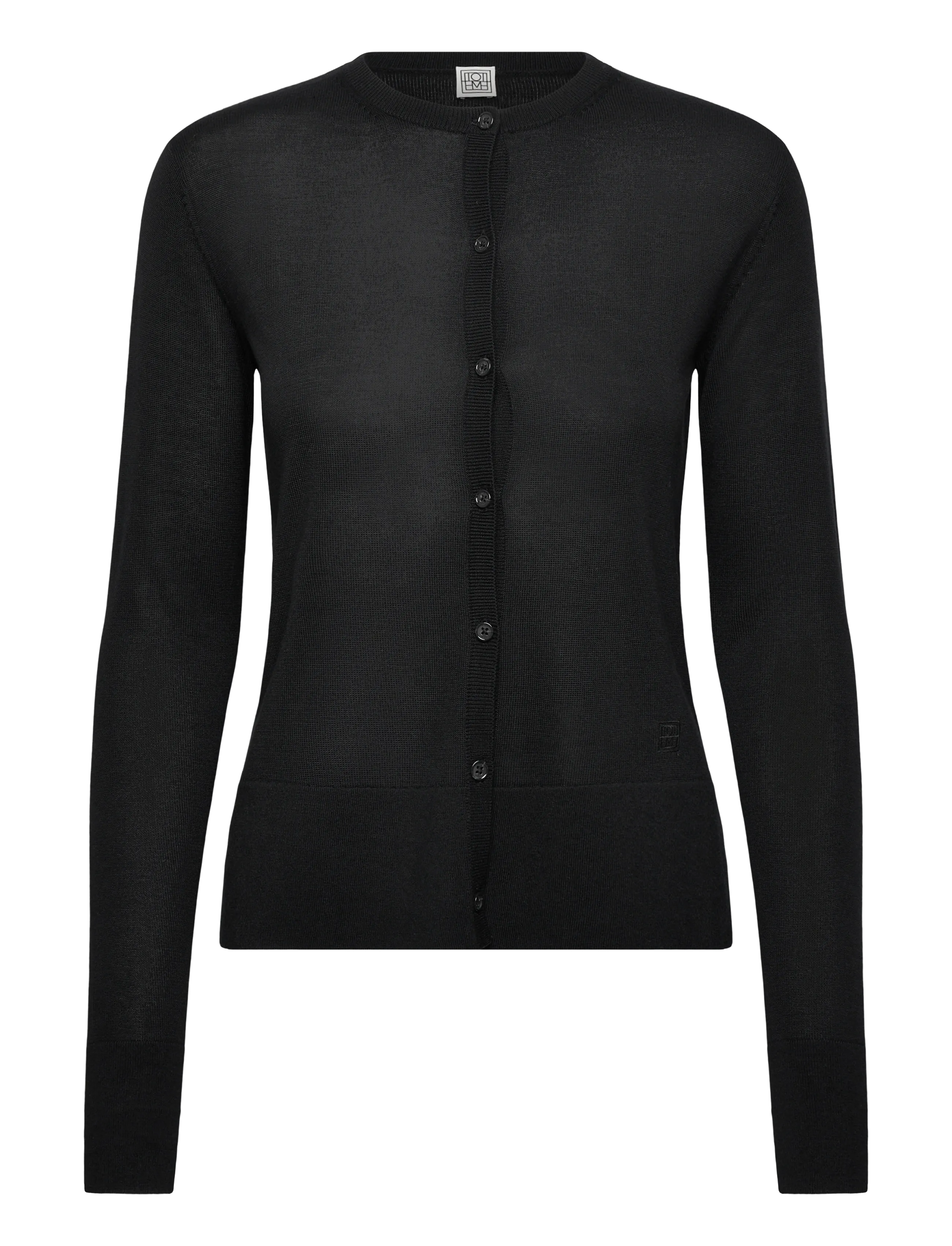 TOTEME Fine Knit Cardigan, S, Knitwear, Schwarz - Cardigans, Frauen
