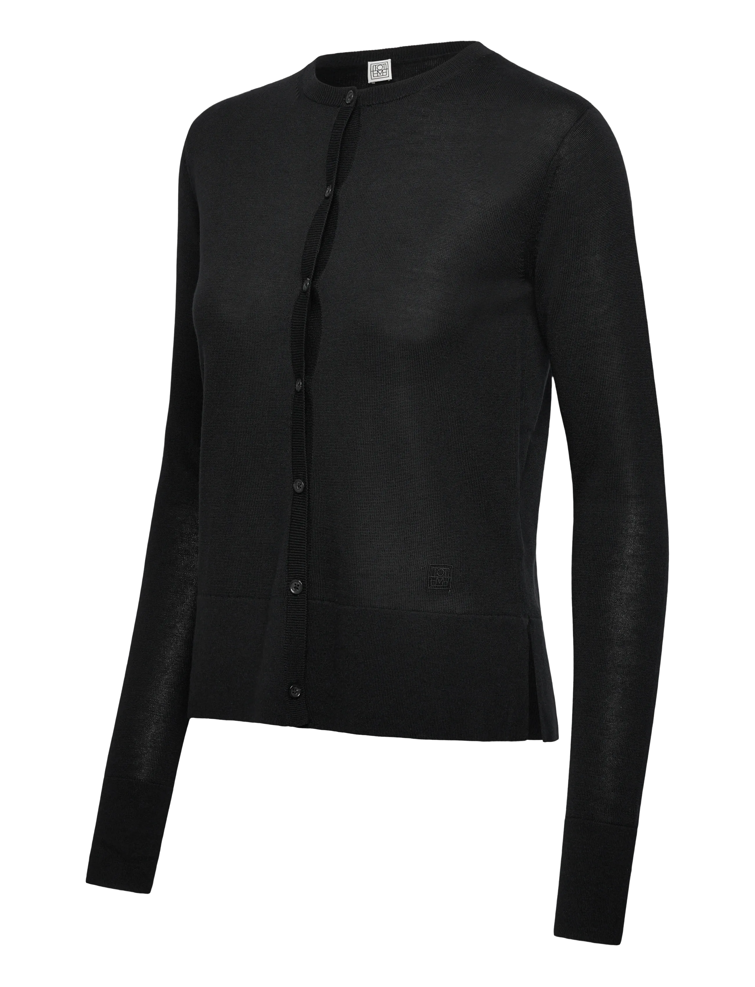 TOTEME - FINE KNIT CARDIGAN - cashmere - black - 2