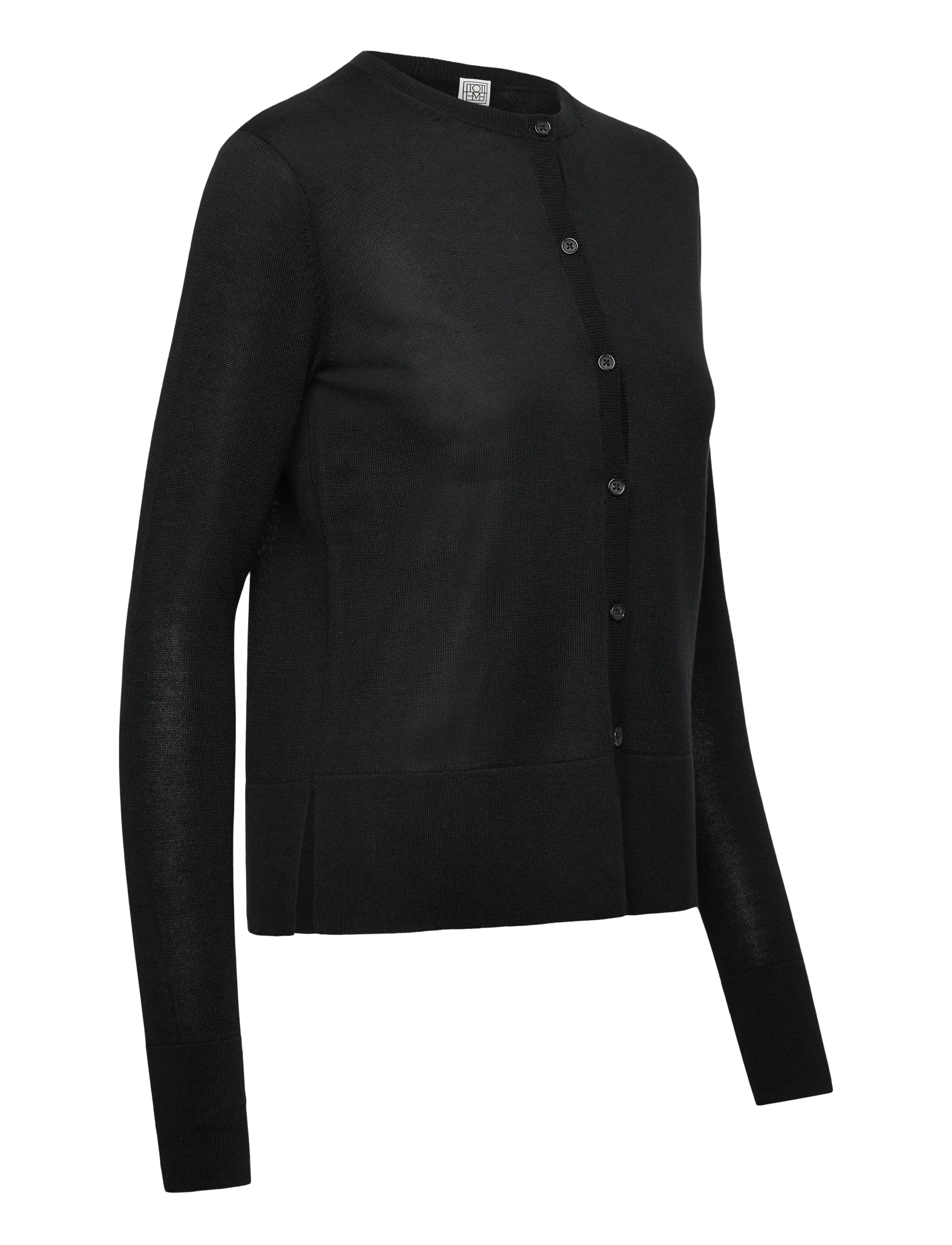 TOTEME - FINE KNIT CARDIGAN - cashmere - black - 3