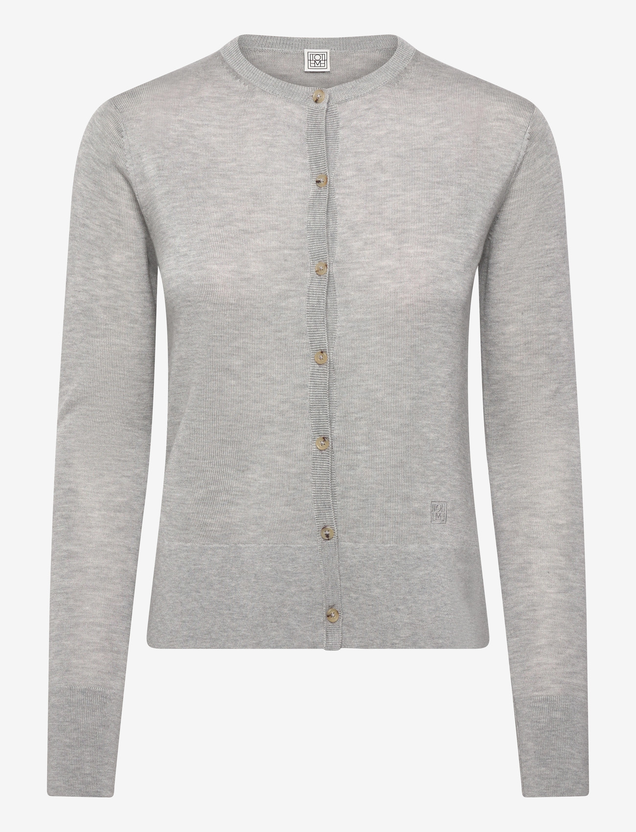 TOTEME - FINE KNIT CARDIGAN - kašmiir - grey melange - 0