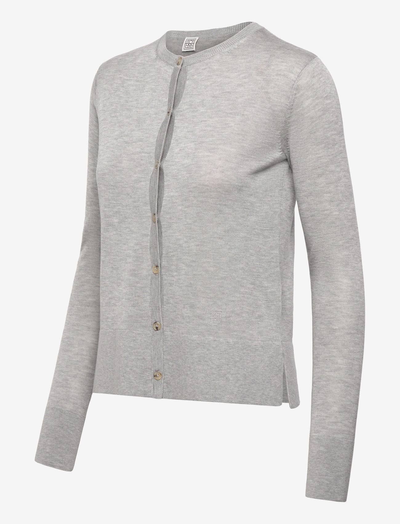 TOTEME - FINE KNIT CARDIGAN - kašmiir - grey melange - 2