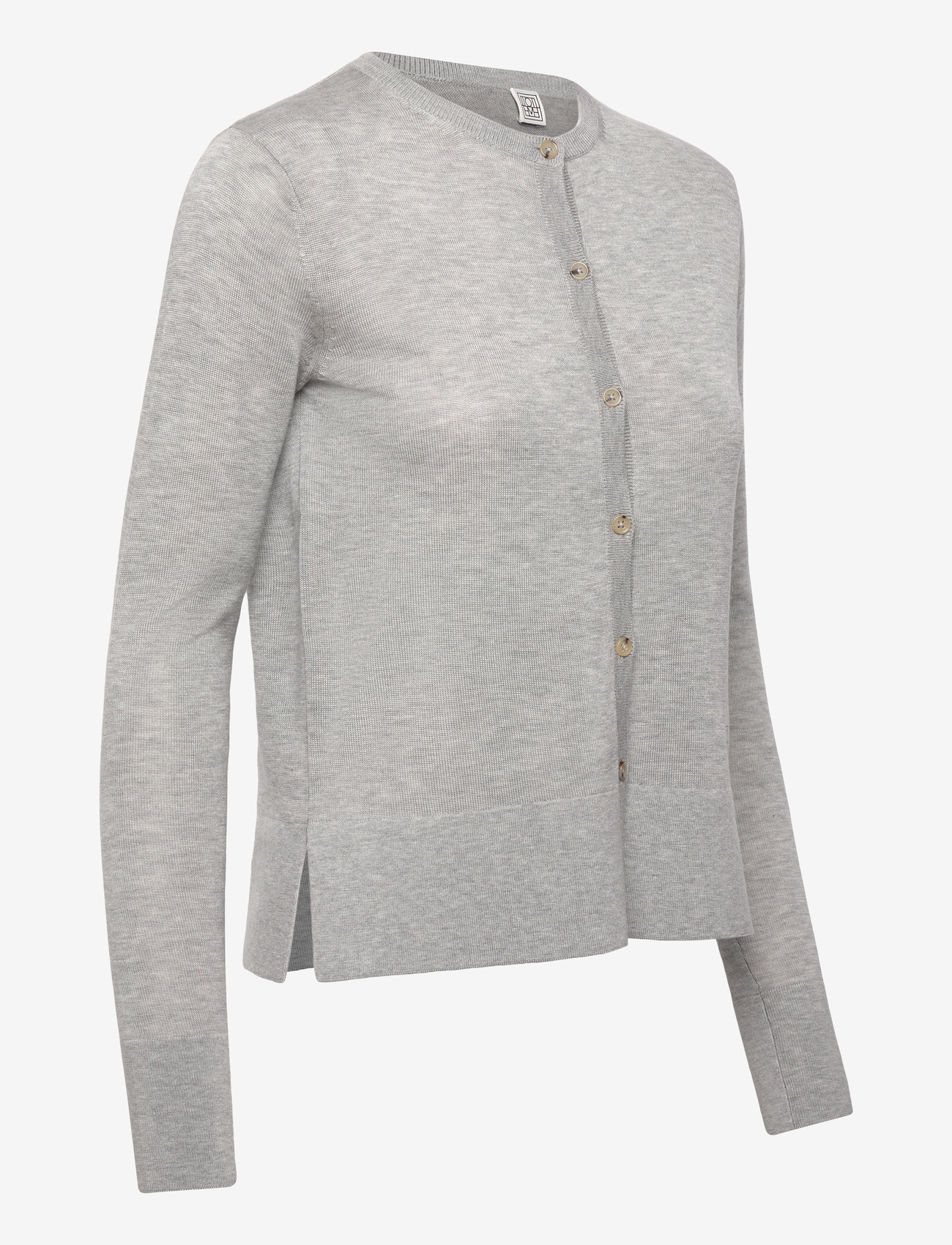 TOTEME - FINE KNIT CARDIGAN - kašmiir - grey melange - 3