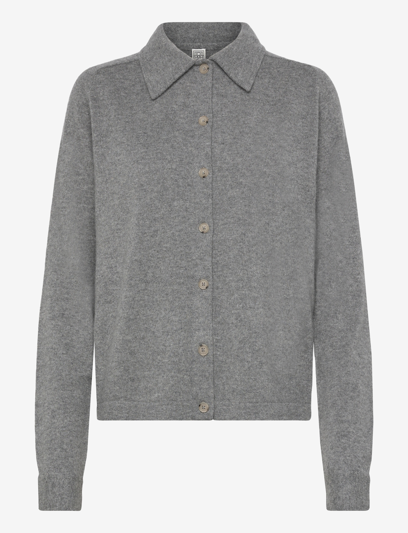 TOTEME - RAGLAN-SLEEVE CASHMERE CARDIGAN - cashmere - grey melange - 0