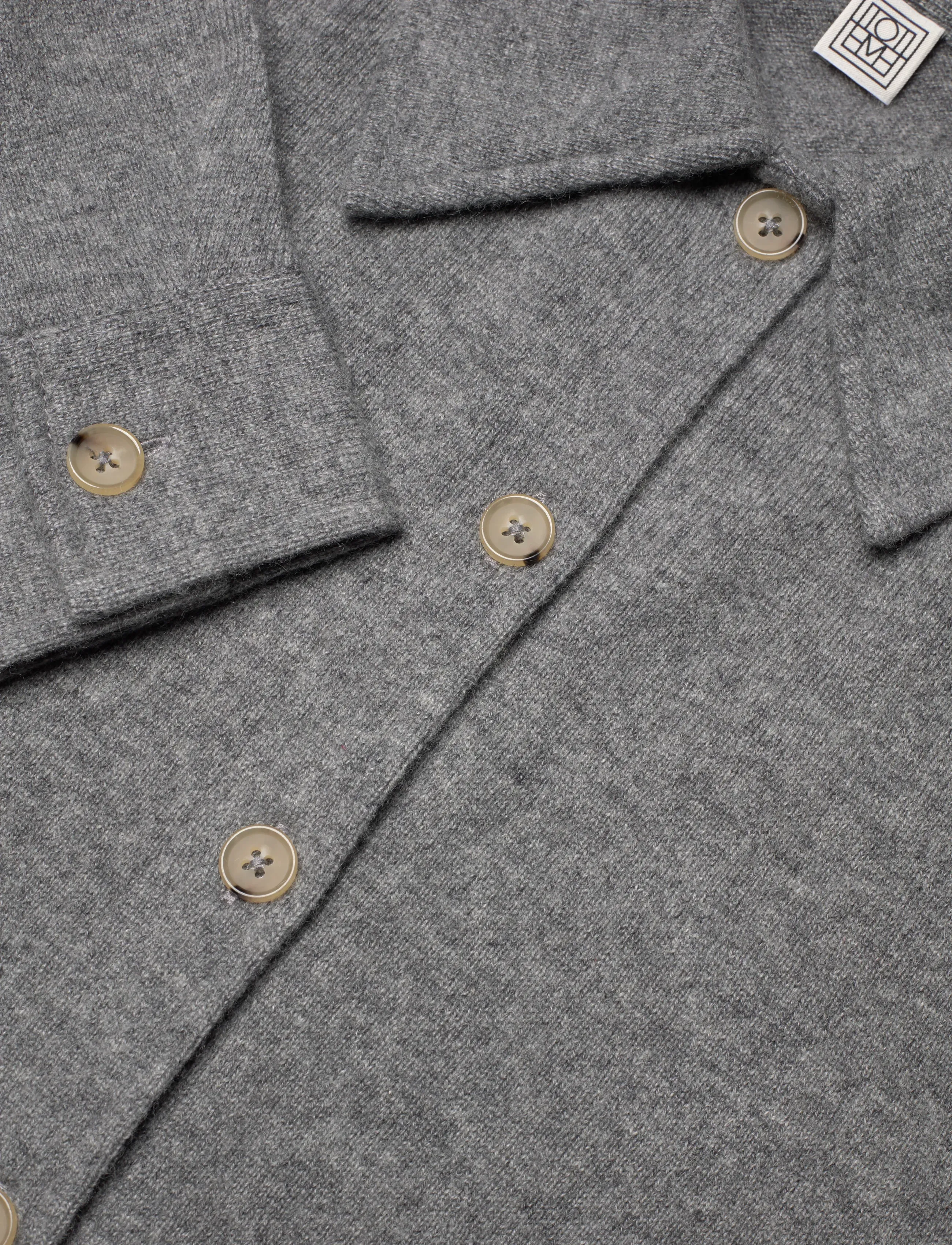 TOTEME - RAGLAN-SLEEVE CASHMERE CARDIGAN - grey melange - 2