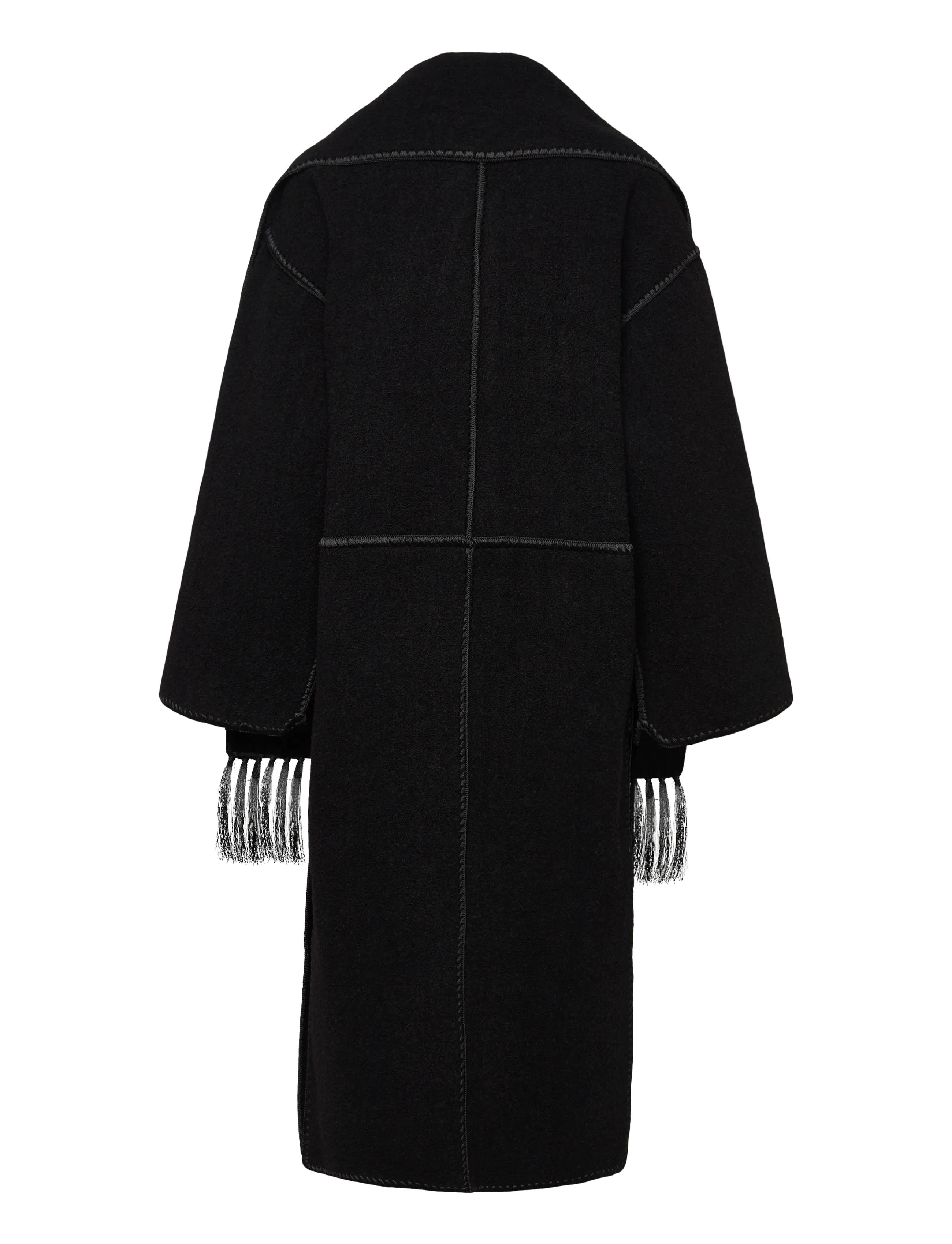 TOTEME - EMBROIDERED SCARF COAT - talvitakit - black - 1