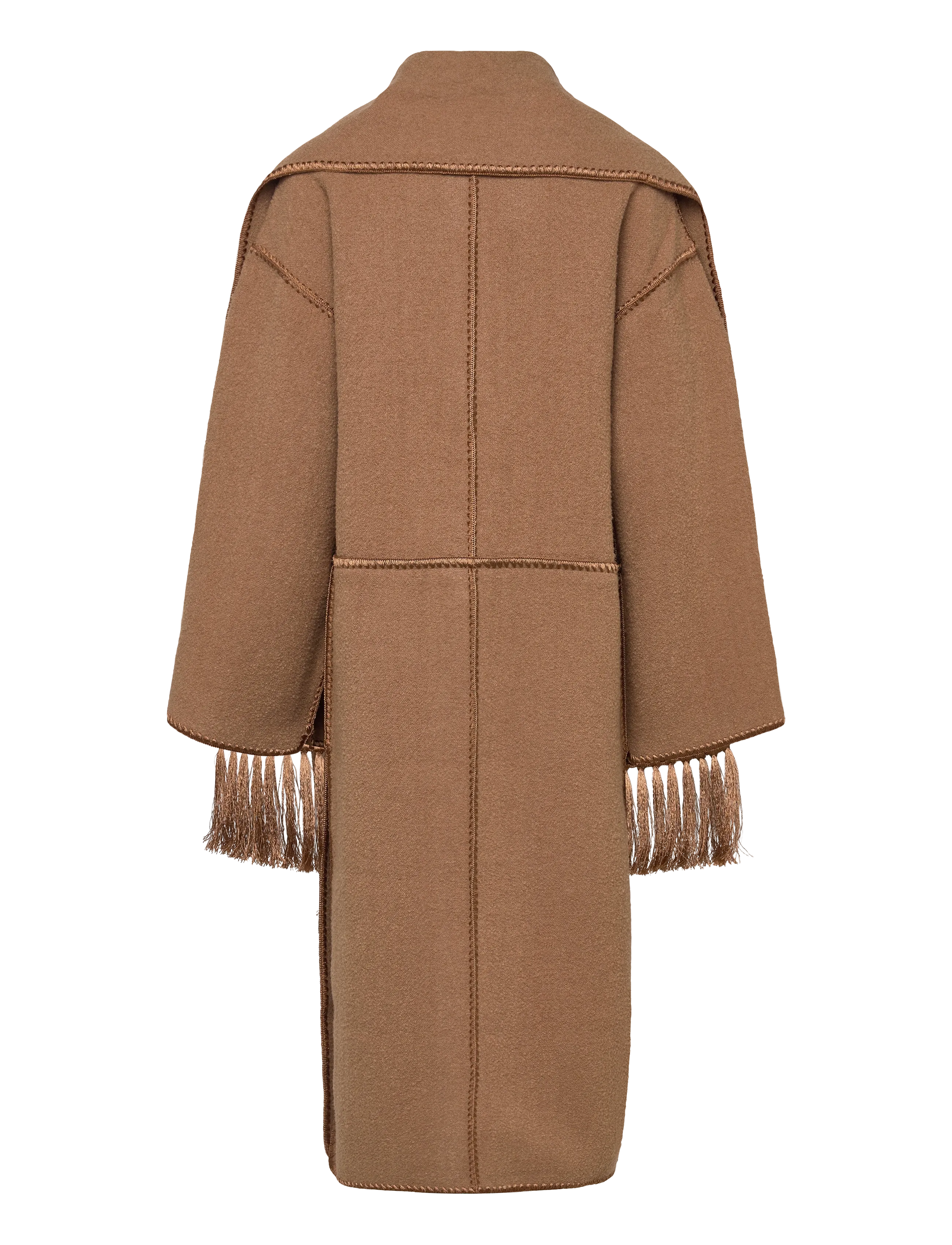 TOTEME - EMBROIDERED SCARF COAT - camel - 1