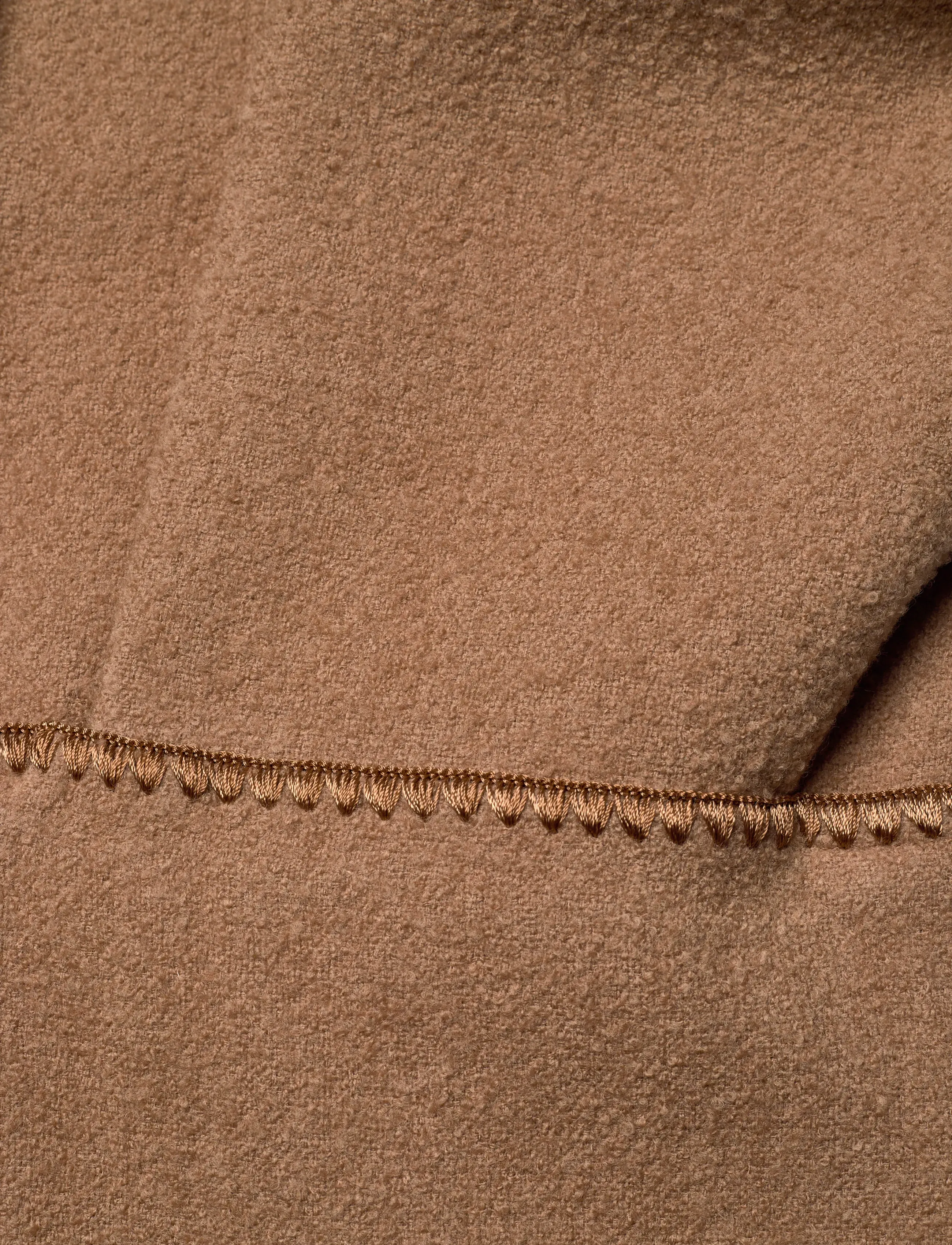 TOTEME - EMBROIDERED SCARF COAT - camel - 5