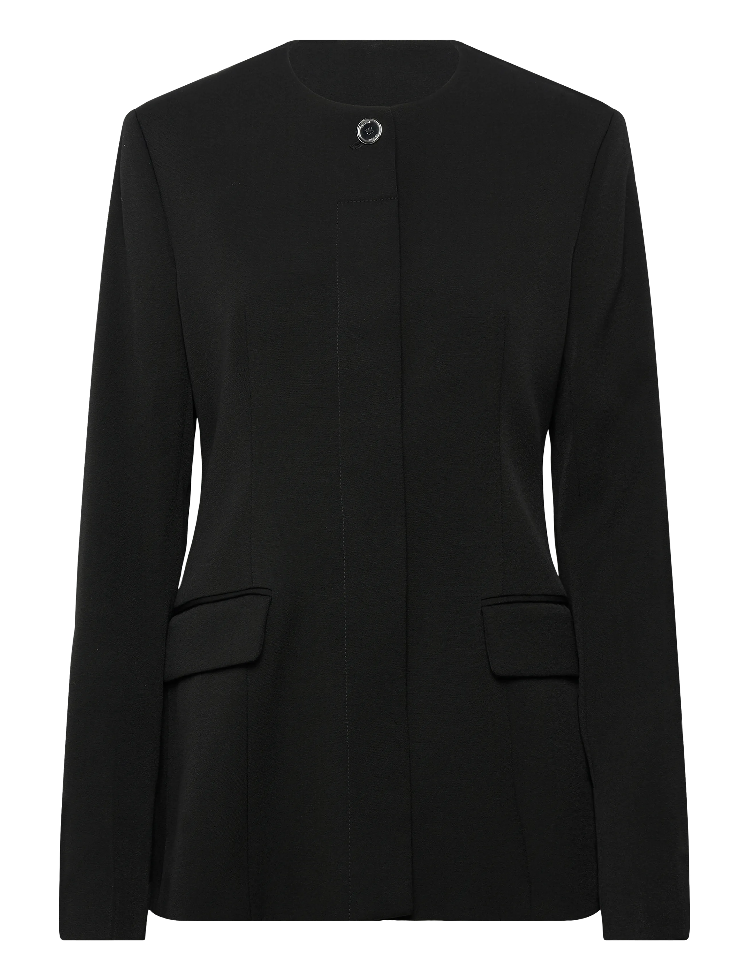 TOTEME Collarless Evening Jacket, 40, Black, Designere > Enkeltradede Blazere, Dame