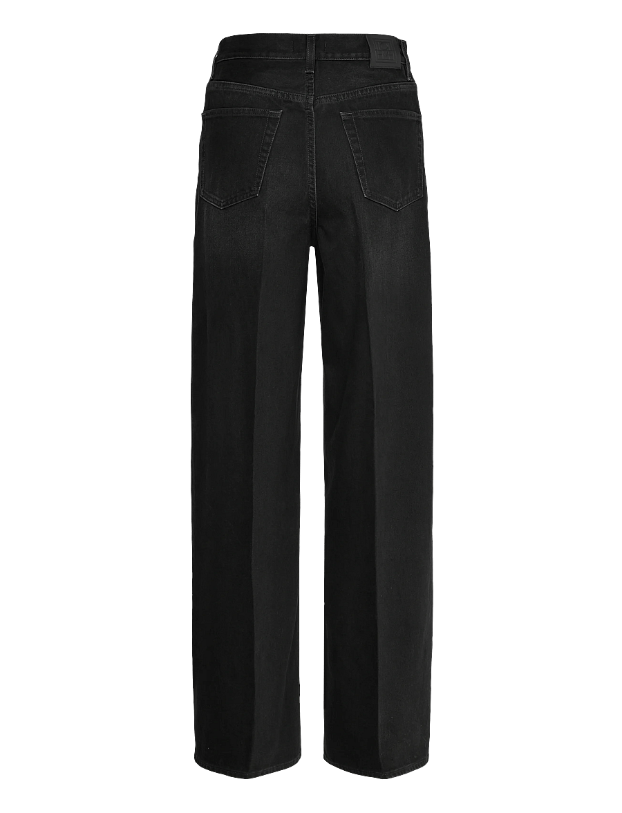 TOTEME - WIDE LEG DENIM - hosen mit weitem bein - faded black - 1