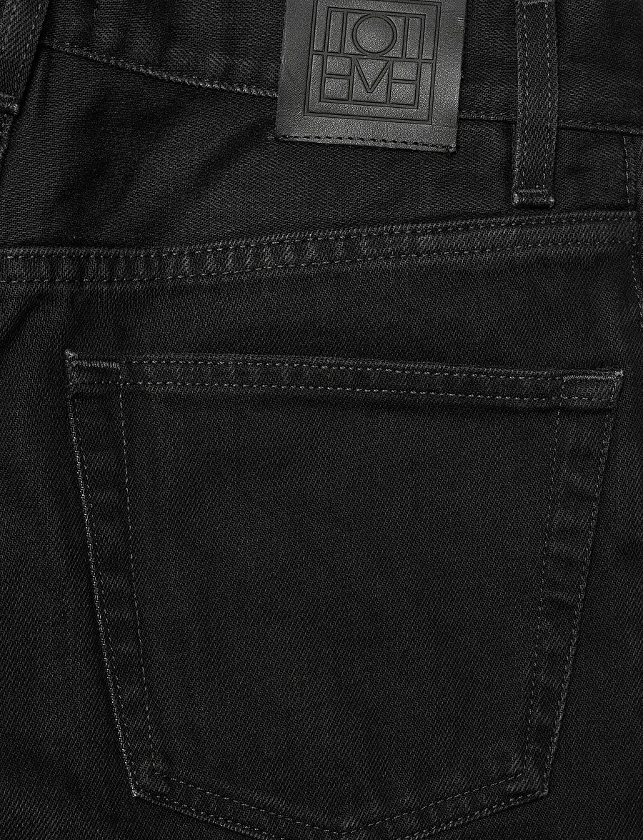 TOTEME - WIDE LEG DENIM - hosen mit weitem bein - faded black - 4