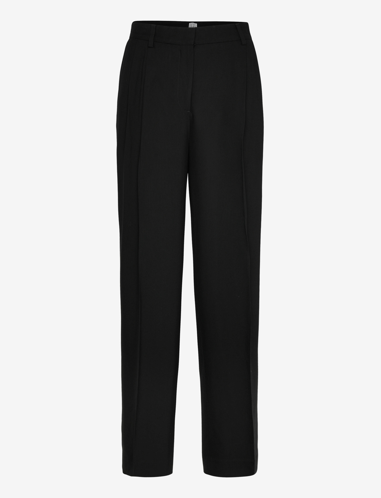 TOTEME - DOUBLE-PLEAT FLUID TROUSERS - bukser med lige ben - black - 0