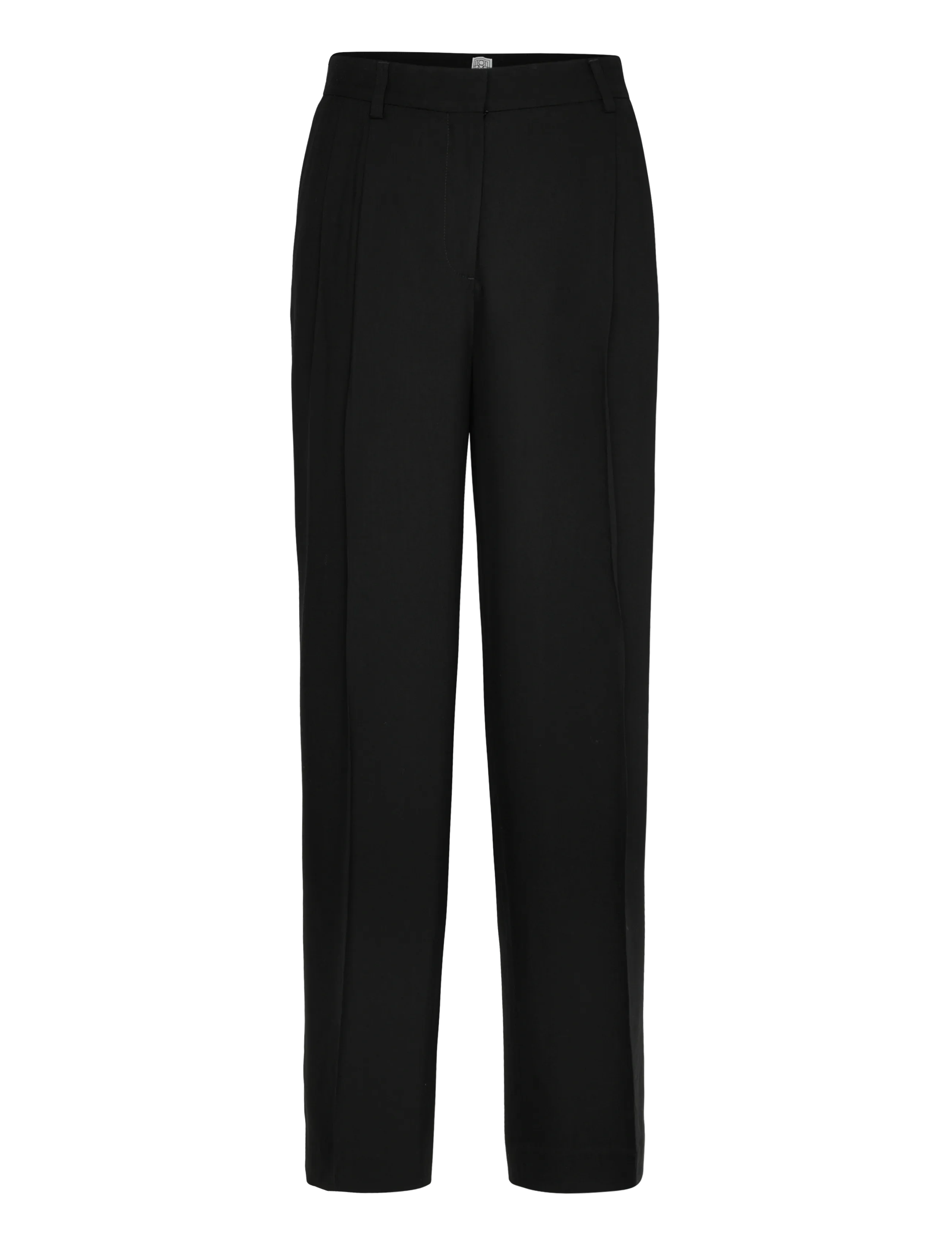 TOTEME DOUBLE-PLEAT FLUID TROUSERS - Transitional Layering - BLACK / black