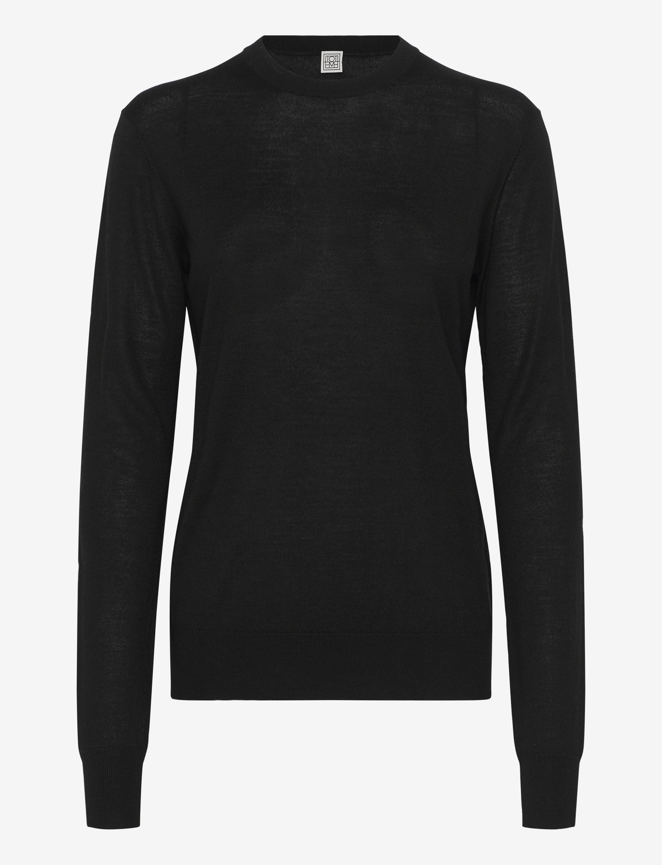 TOTEME - Fine Crew Knit sweater - tröjor - black - 0