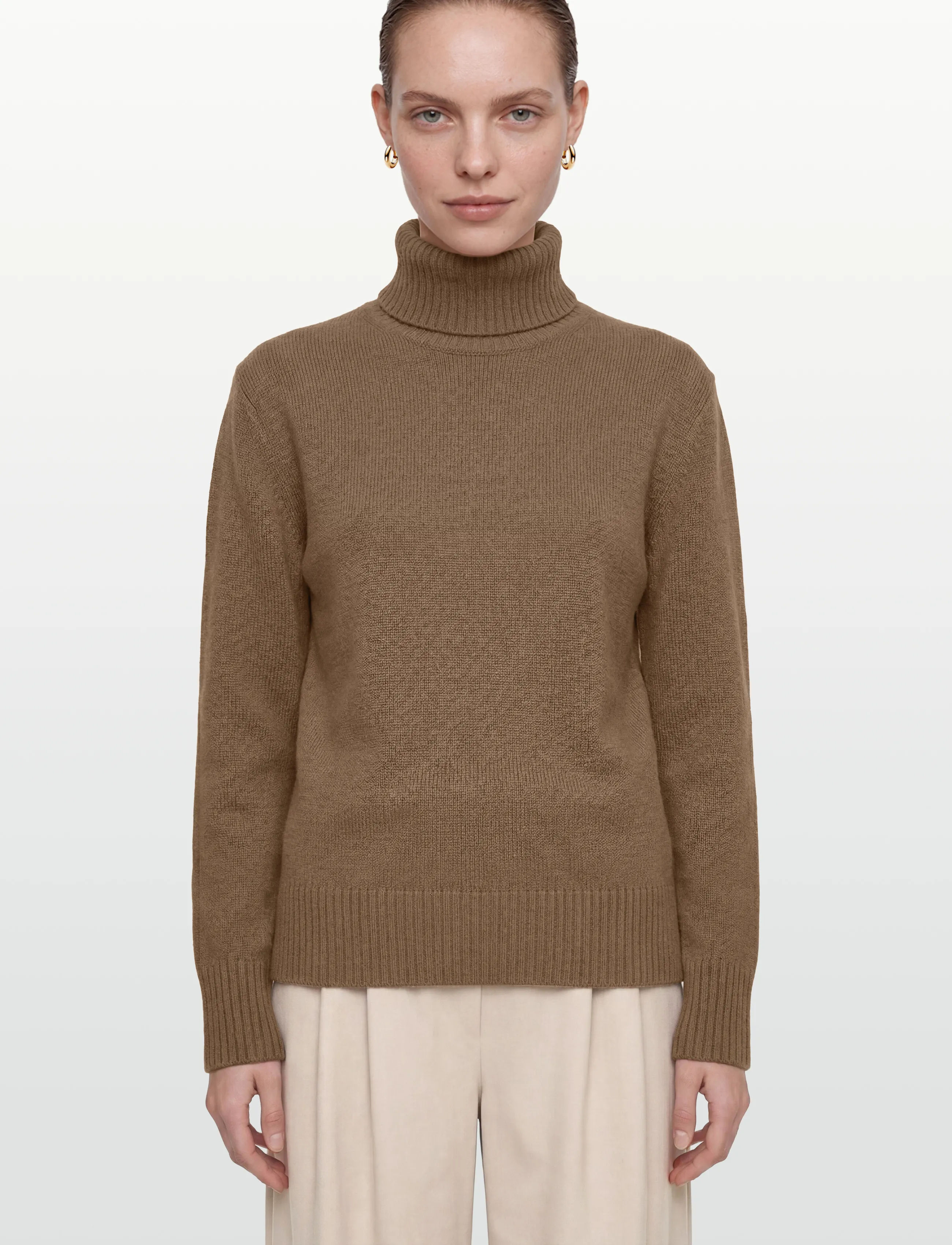 TOTEME - CASHMERE TURTLENECK - cashmere - beige - 3