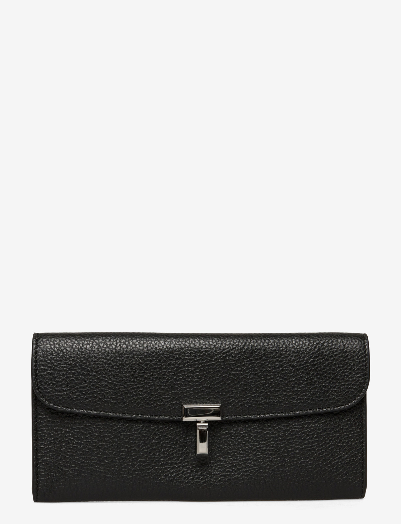 TOTEME - T-LOCK GRAINED- LEATHER WALLET - portemonnaies - black - 0