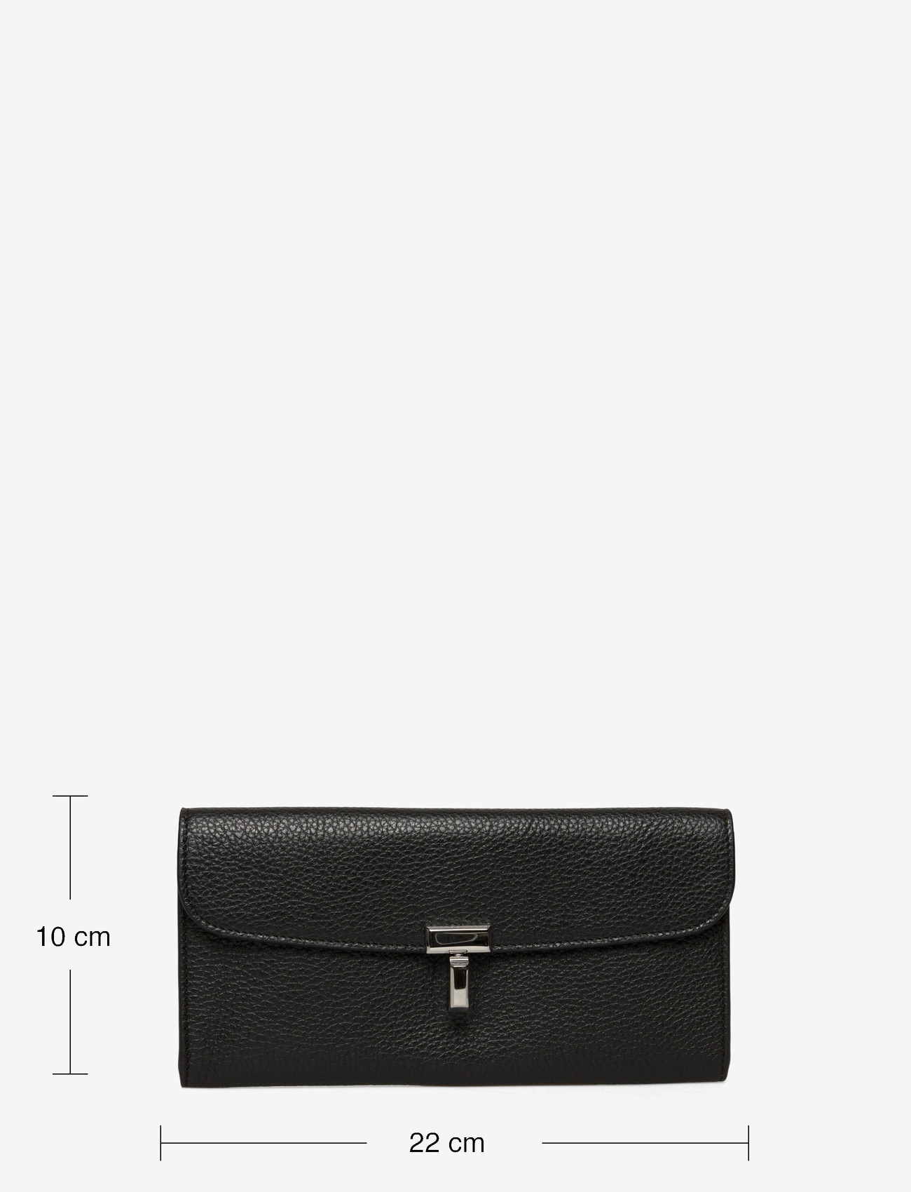 TOTEME - T-LOCK GRAINED- LEATHER WALLET - portemonnaies - black - 3