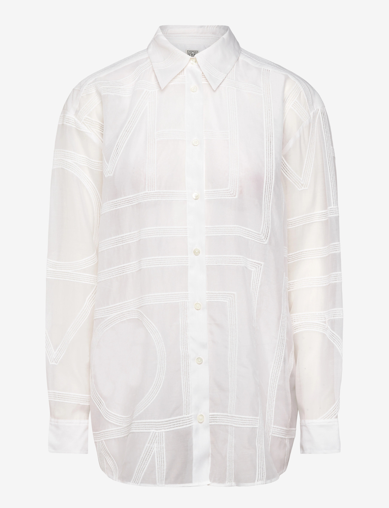 TOTEME - CLASSIC CROCHET SHIRT - denimskjorter - white - 0