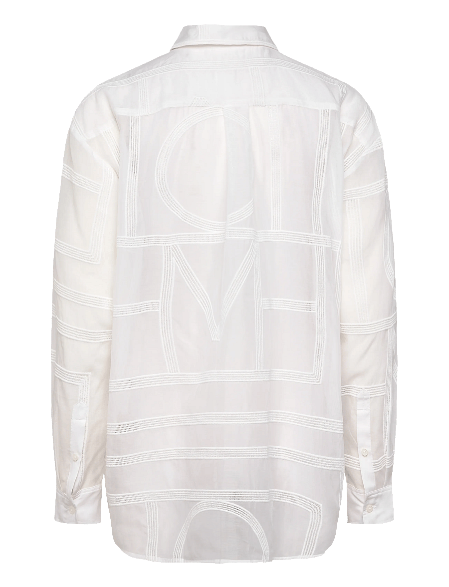 TOTEME - CLASSIC CROCHET SHIRT - denimskjorter - white - 1
