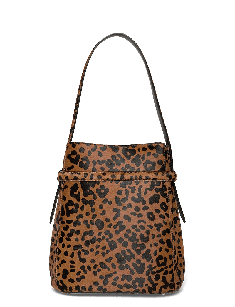 TOTEME - BELTED PONY HAIR BUCKET BAG - særlige begivenheder - leopard - 1