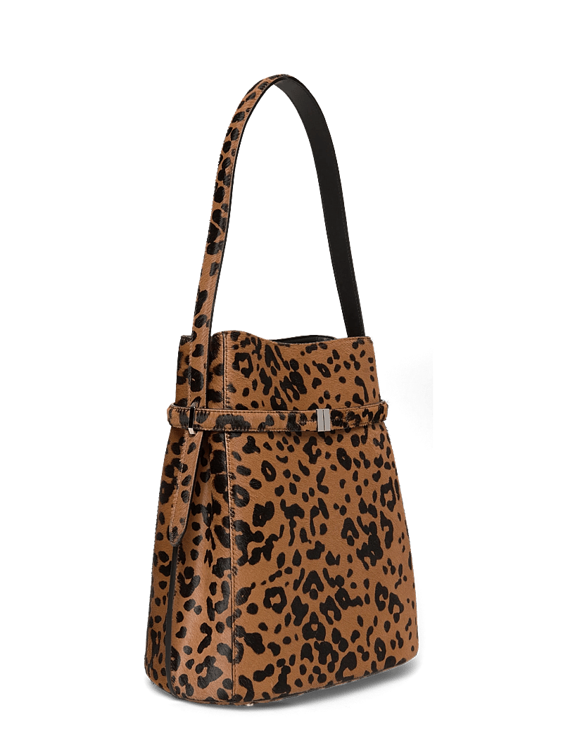 TOTEME - BELTED PONY HAIR BUCKET BAG - særlige begivenheder - leopard - 2