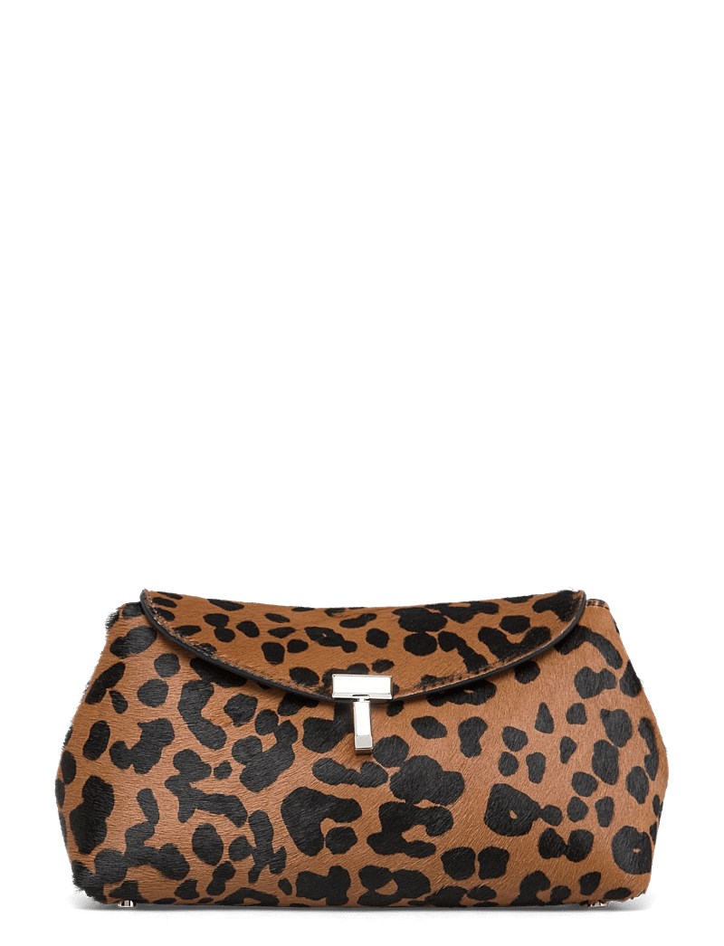 TOTEME - MINI T-LOCK PONY HAIR CLUTCH - top handle tasker - leopard - 0