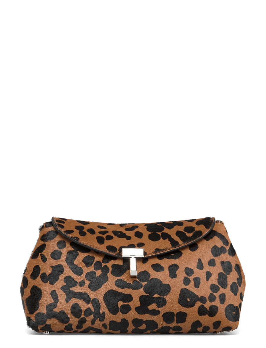 TOTEME - MINI T-LOCK PONY HAIR CLUTCH - leopard - 0