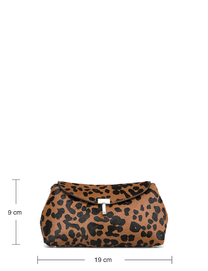 TOTEME - MINI T-LOCK PONY HAIR CLUTCH - top handle tasker - leopard - 3