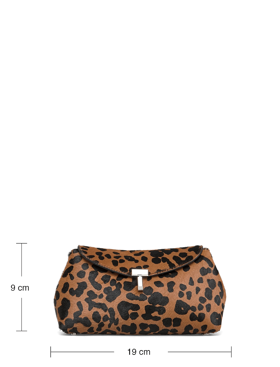 TOTEME - MINI T-LOCK PONY HAIR CLUTCH - leopard - 3