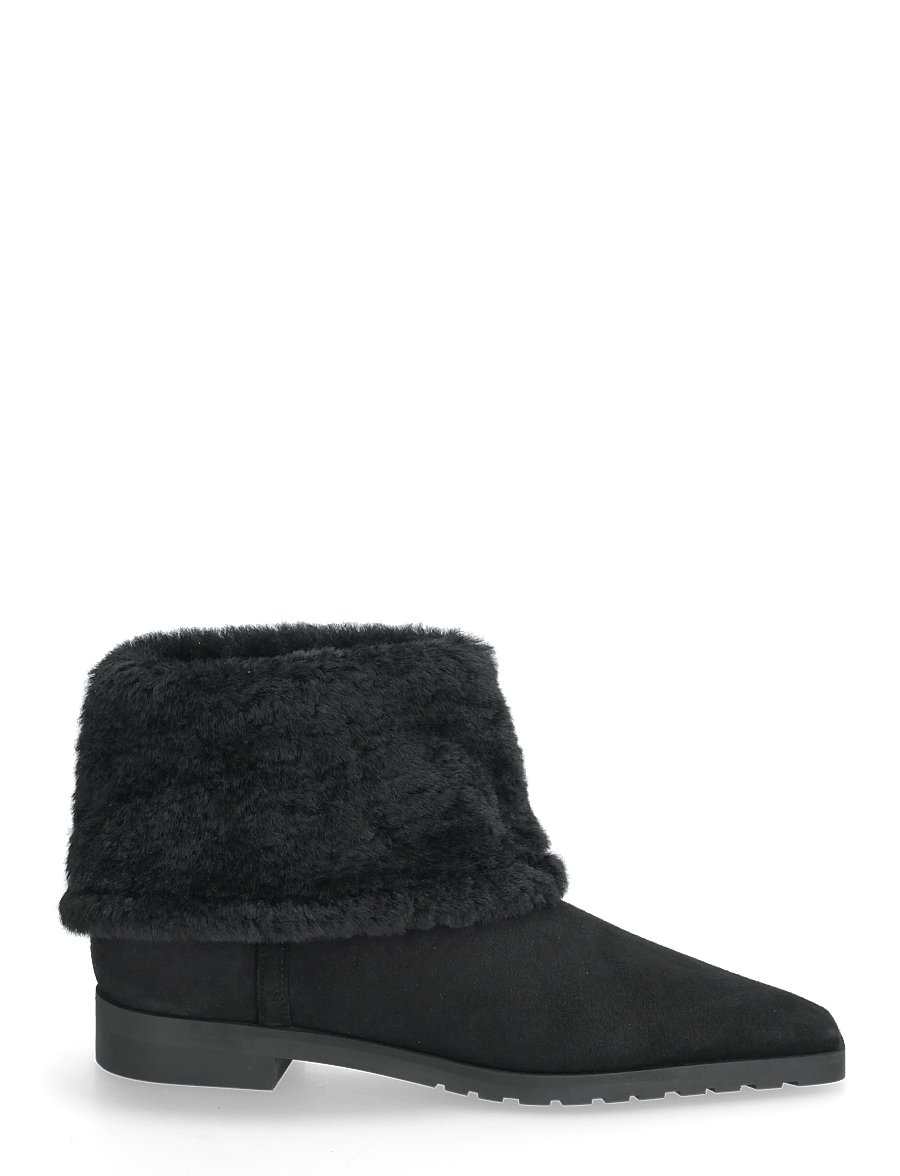TOTEME - FOLD-DOWN SHEARLING BOOTS - madalad poolsaapad - black - 1
