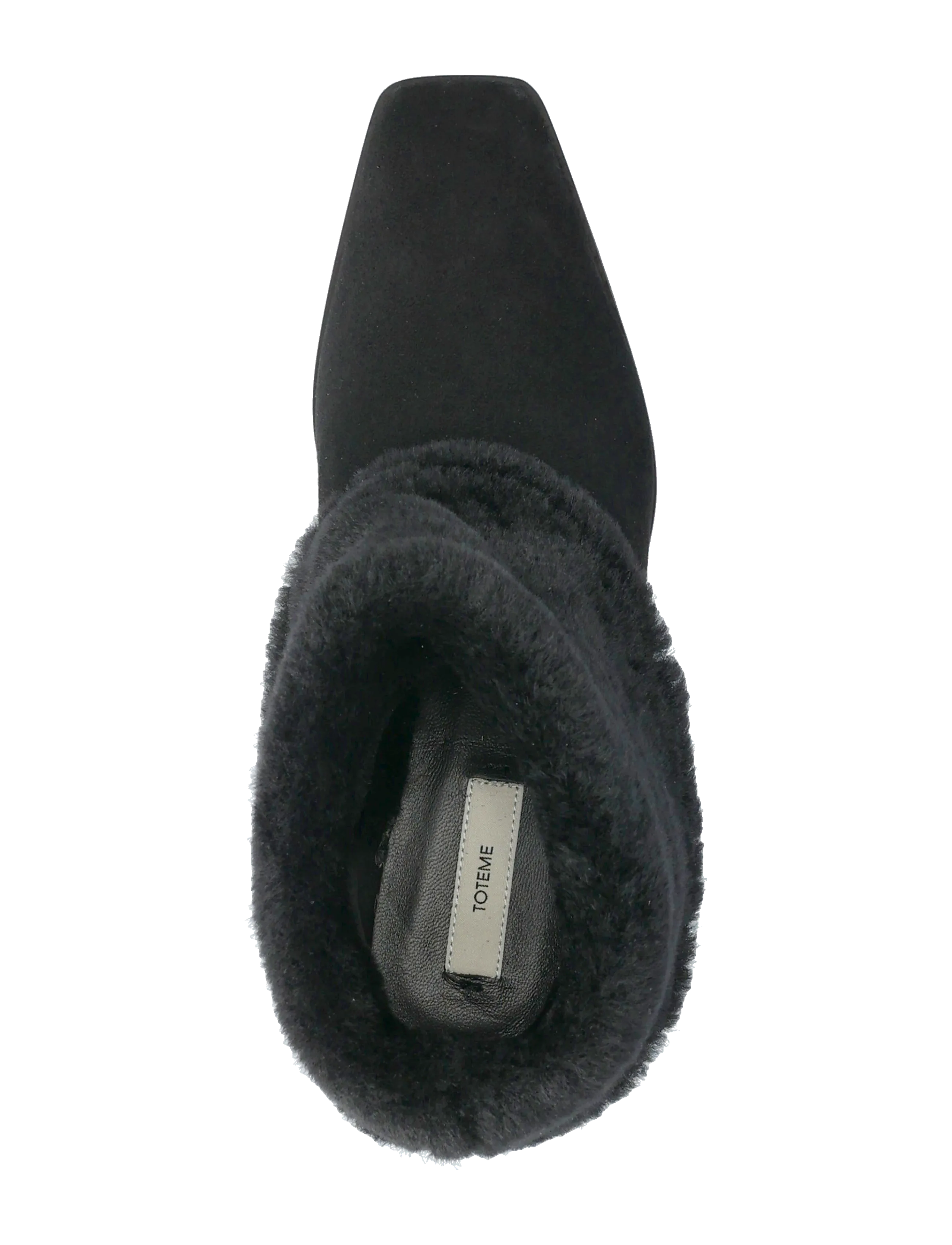 TOTEME - FOLD-DOWN SHEARLING BOOTS - platta ankelboots - black - 3