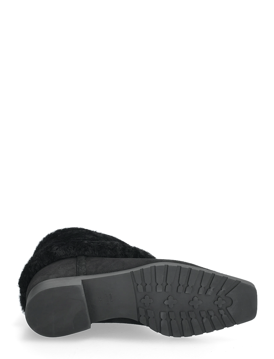TOTEME - FOLD-DOWN SHEARLING BOOTS - madalad poolsaapad - black - 4