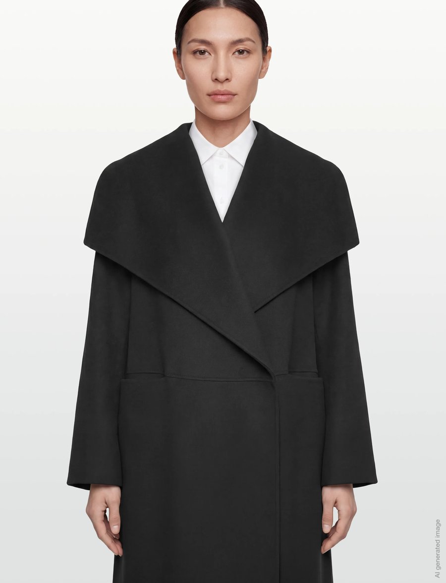 TOTEME - SIGNATURE DOUBLÉ COAT - vinterjakker - black - 5