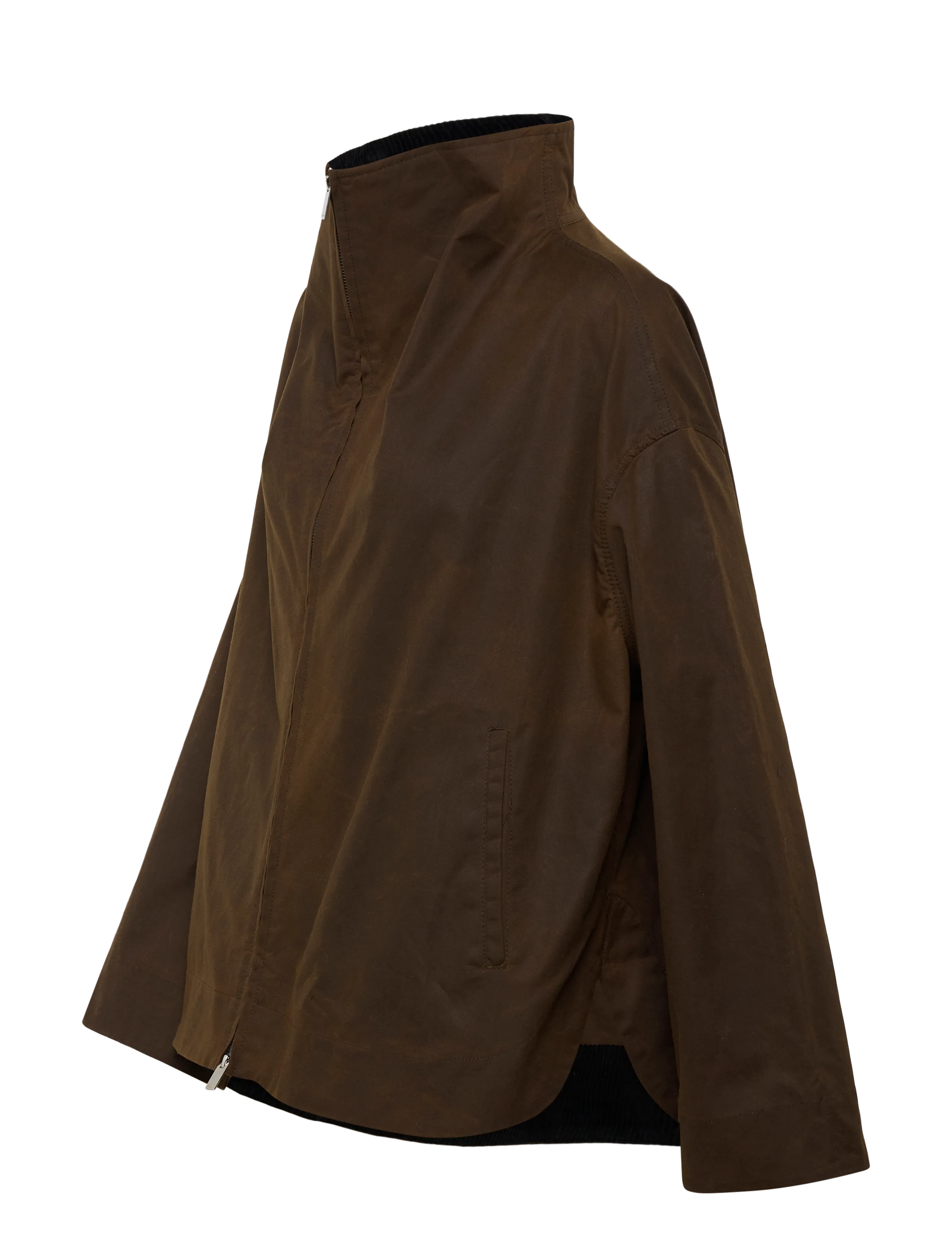 TOTEME - ZIPPED COUNTRY JACKET - spring jackets - bark - 3