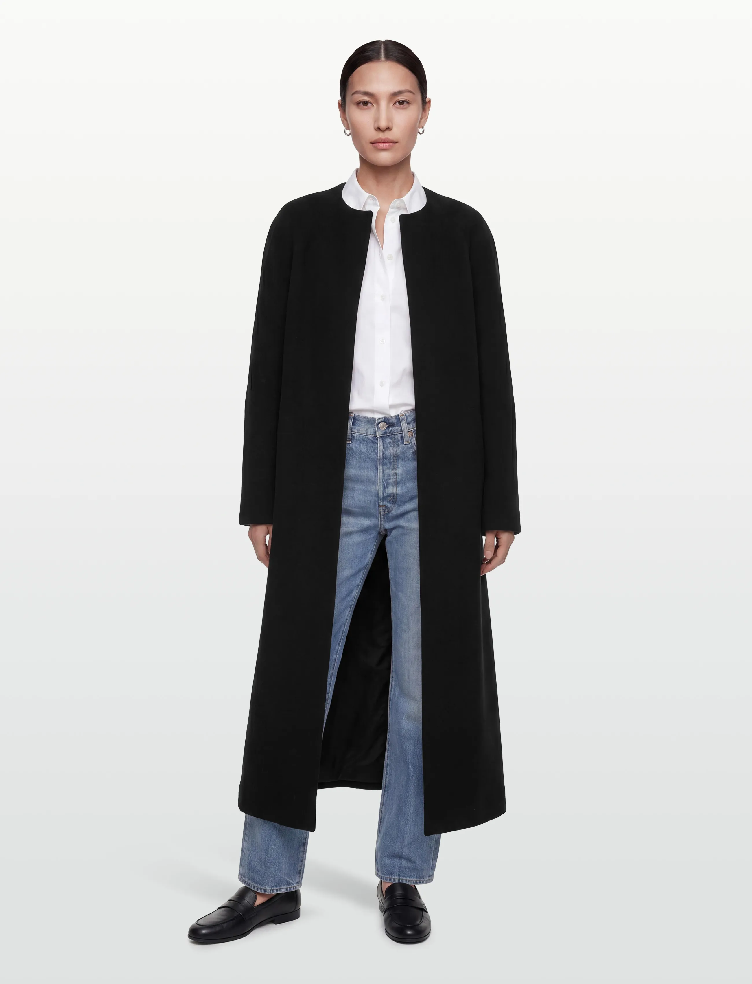 TOTEME Bell-Sleeve Coat, 38, Coats, Schwarz - Wool Frauen