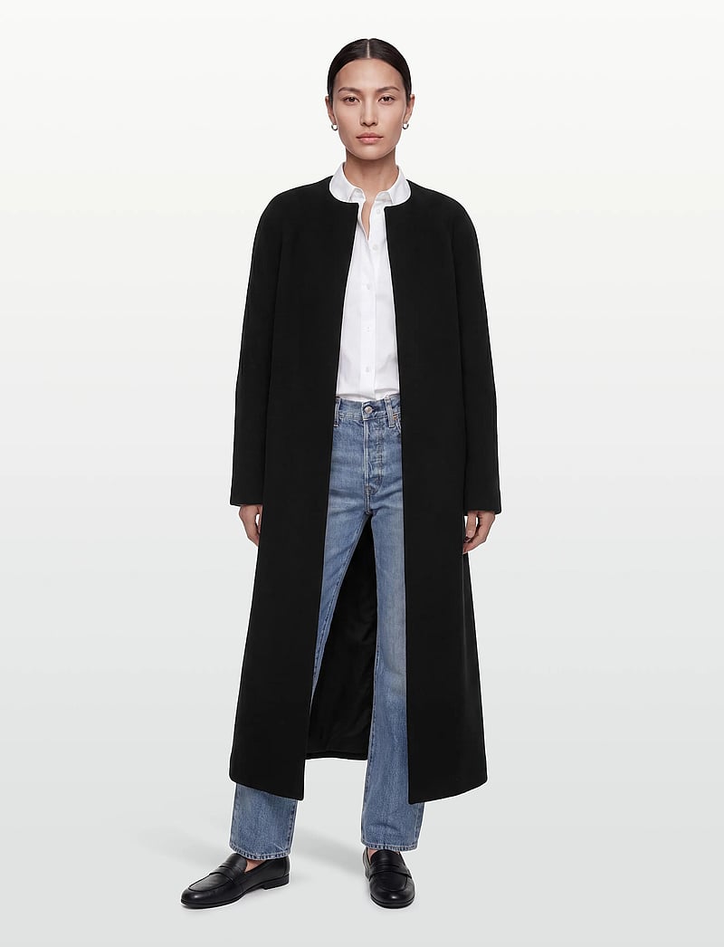 TOTEME - BELL-SLEEVE COAT - winter jackets - black - 0