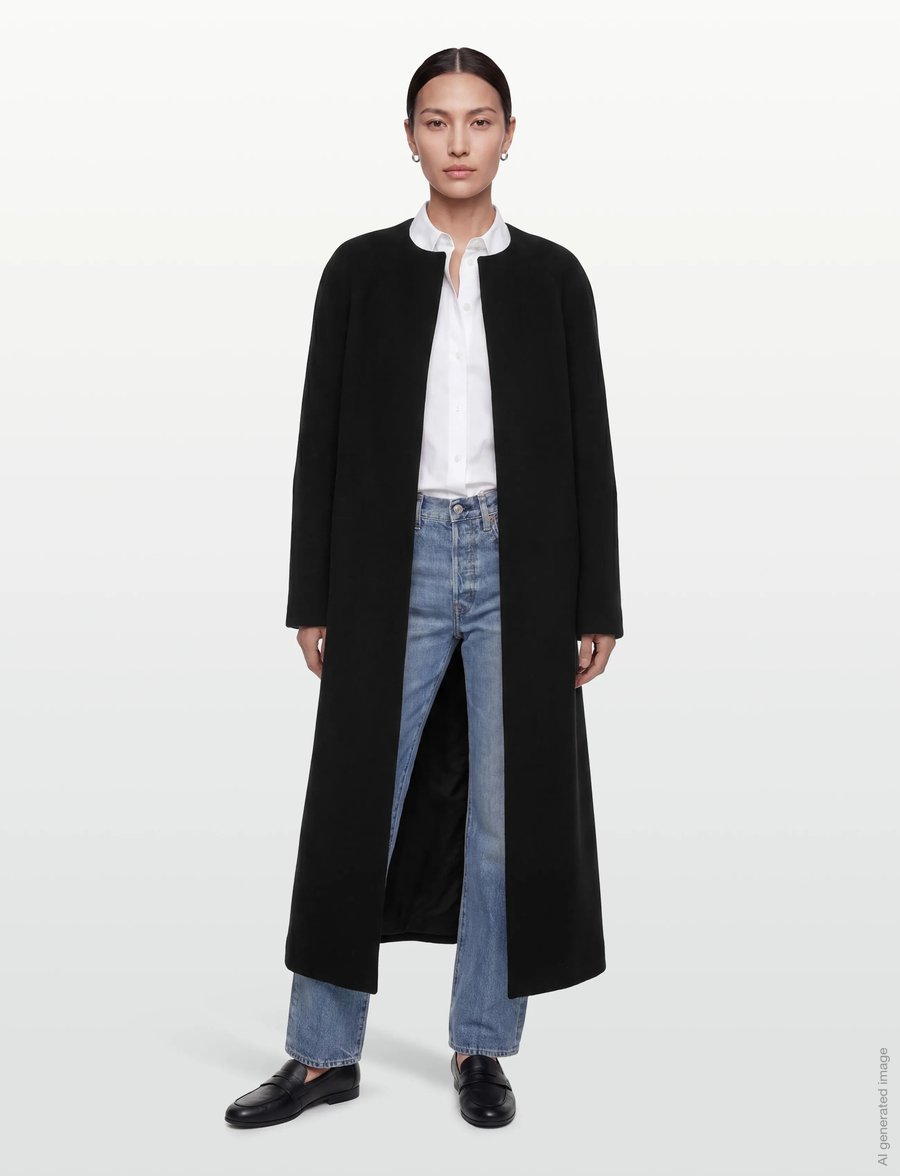 TOTEME - BELL-SLEEVE COAT - winter jackets - black - 0