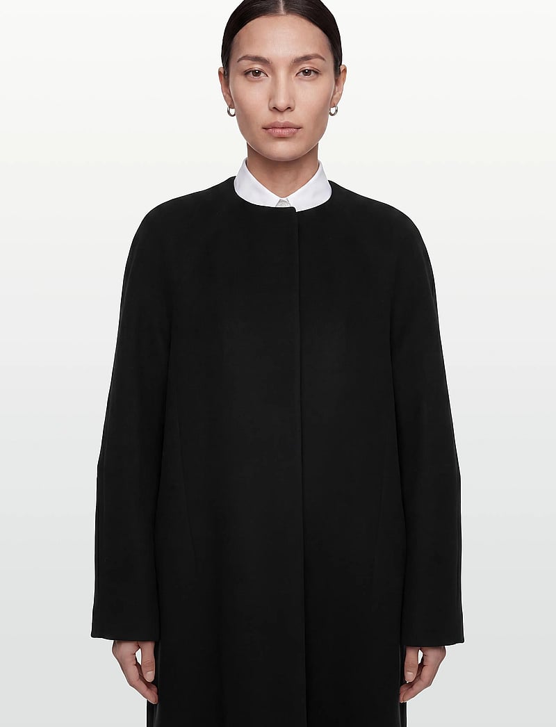 TOTEME - BELL-SLEEVE COAT - winter jackets - black - 3