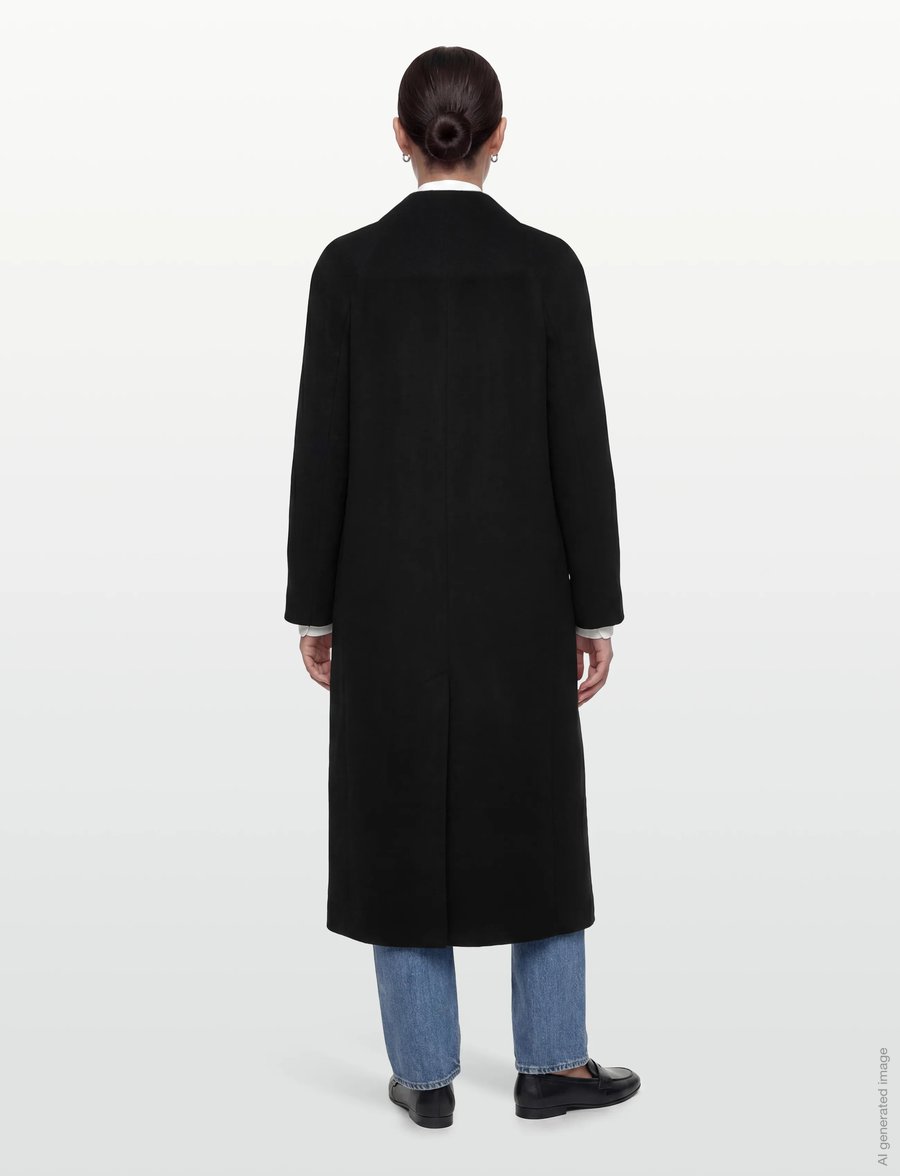TOTEME - BELL-SLEEVE COAT - winter jackets - black - 4