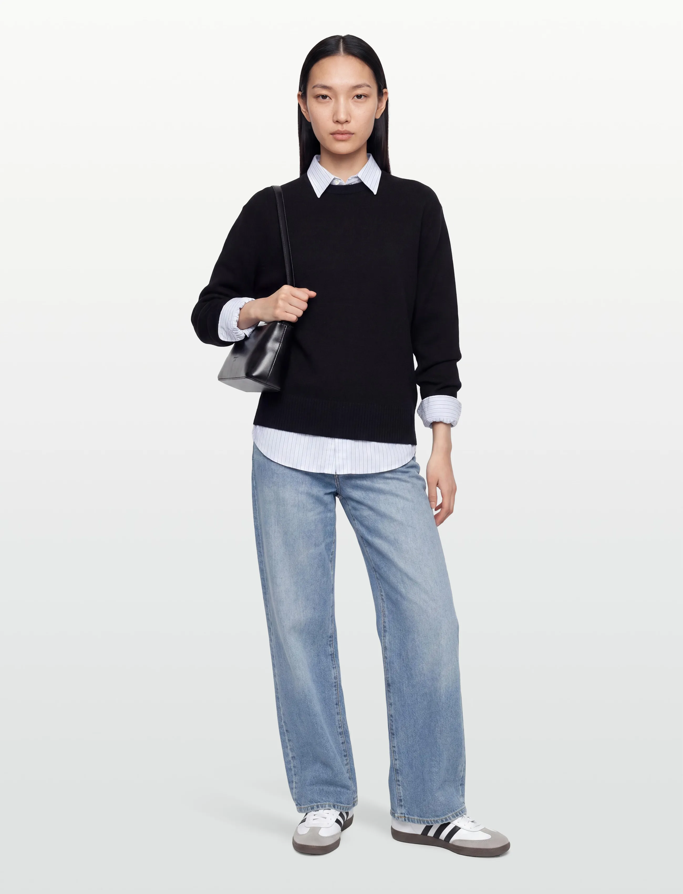 TOTEME - CLASSIC CASHMERE CREW KNIT - kaschmir - black - 0