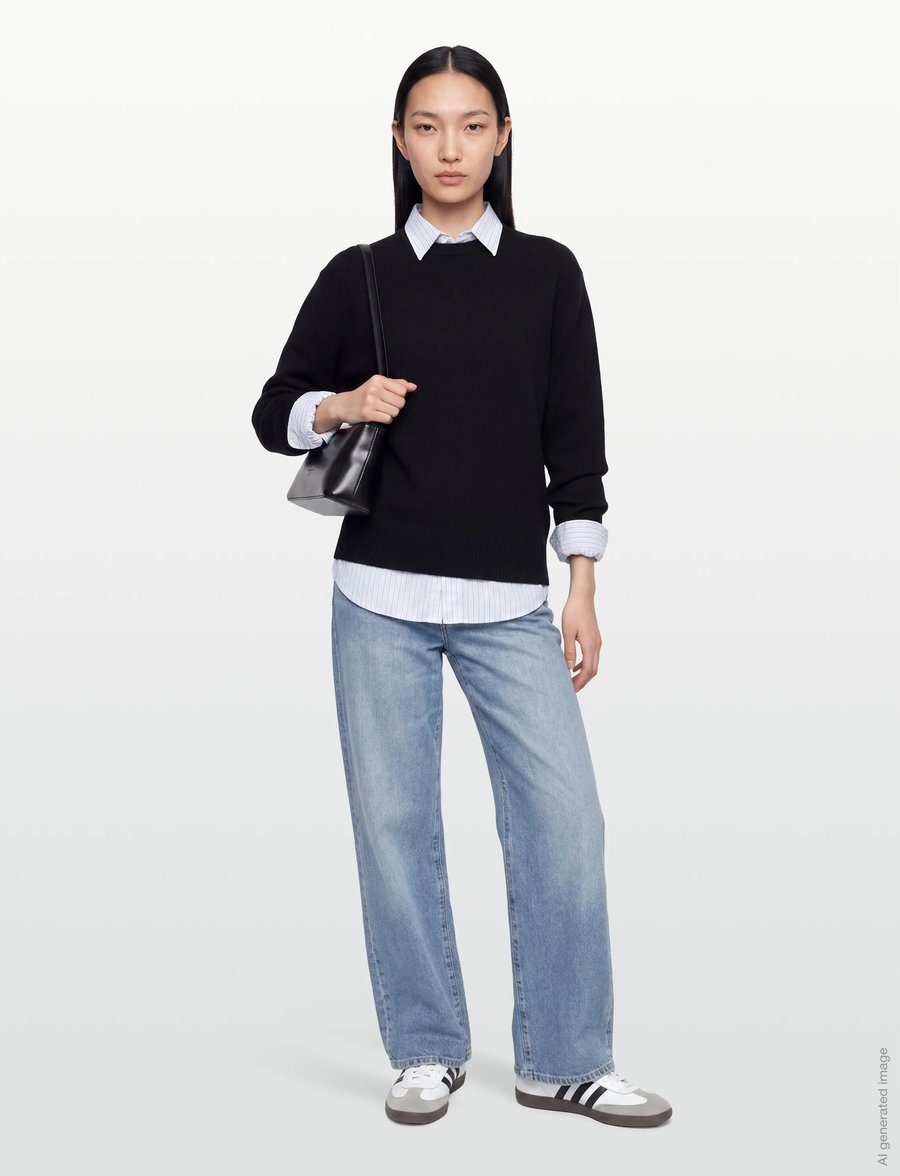TOTEME - CLASSIC CASHMERE CREW KNIT - kaschmir - black - 0