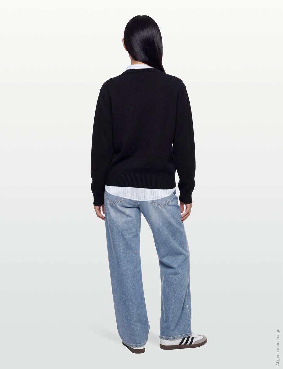 TOTEME - CLASSIC CASHMERE CREW KNIT - kaschmir - black - 4