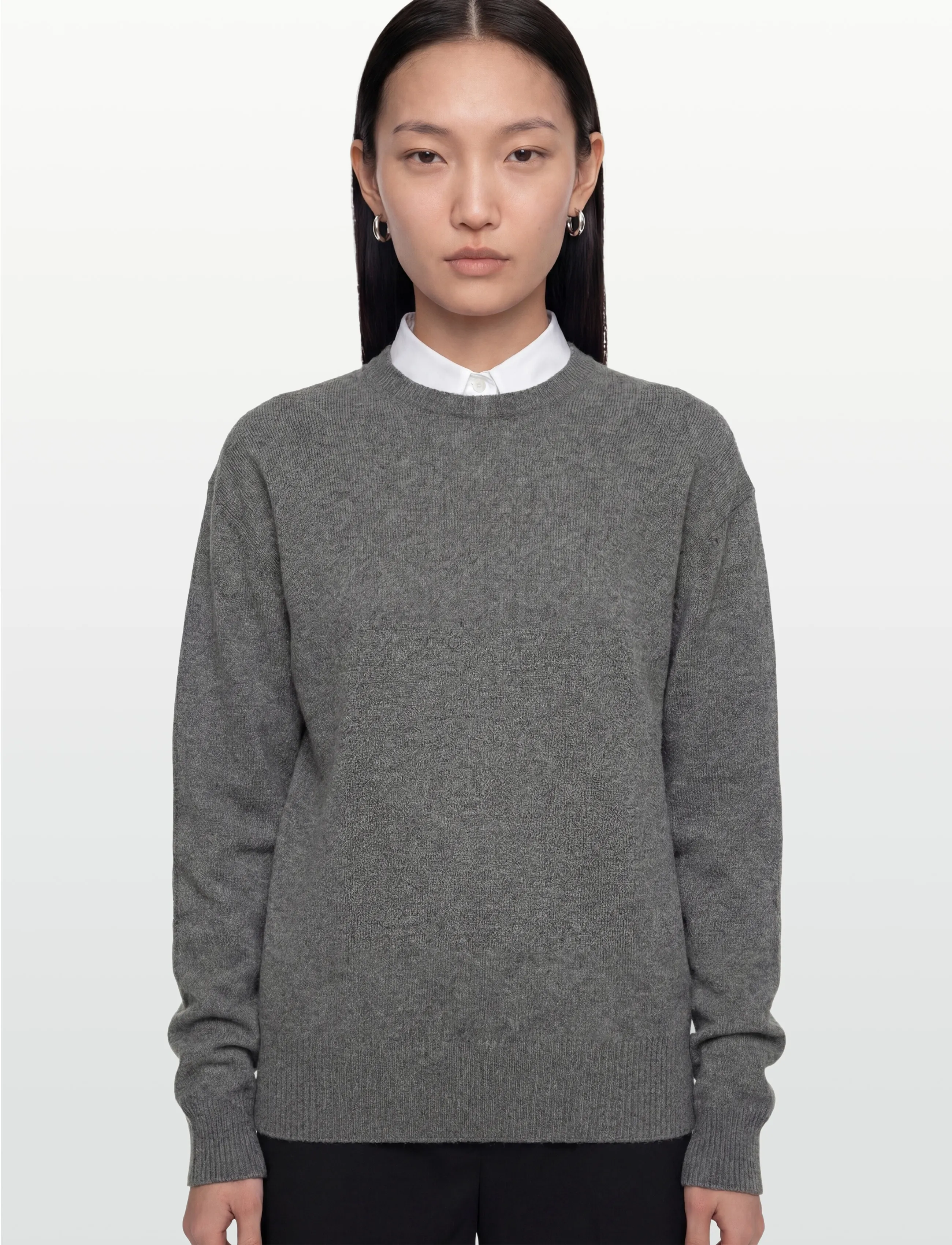 TOTEME - CLASSIC CASHMERE CREW KNIT - kašmiir - grey - 3