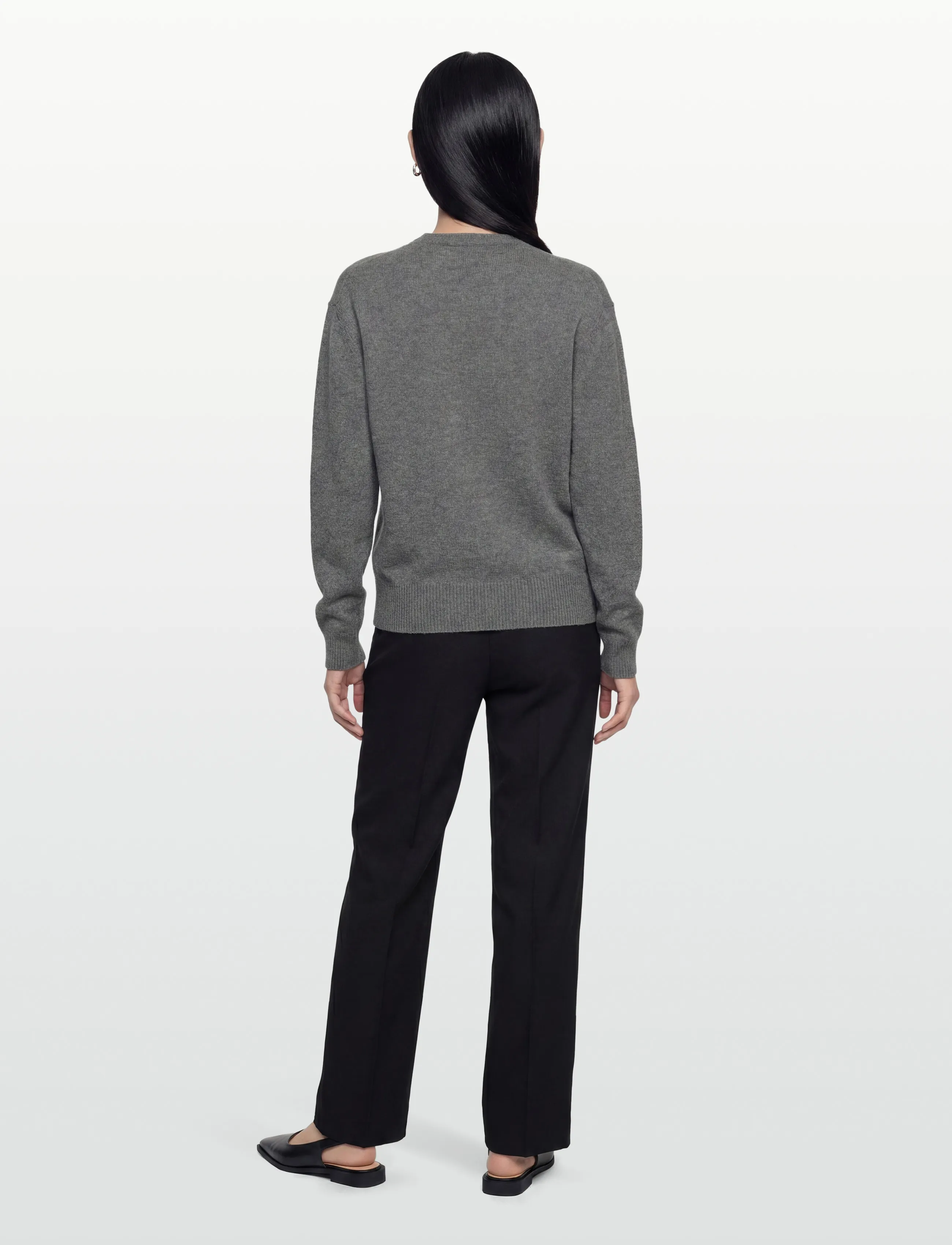 TOTEME - CLASSIC CASHMERE CREW KNIT - kašmiir - grey - 4