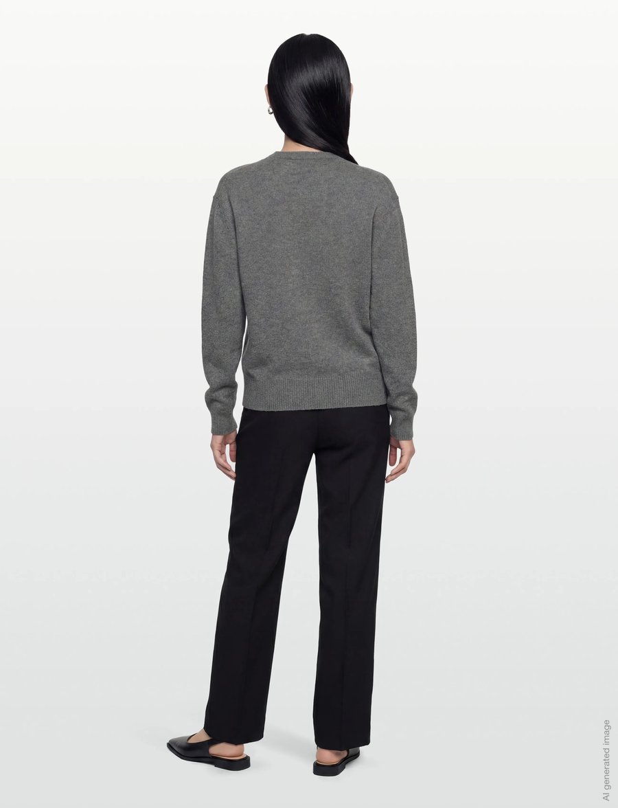 TOTEME - CLASSIC CASHMERE CREW KNIT - kaschmir - grey - 4