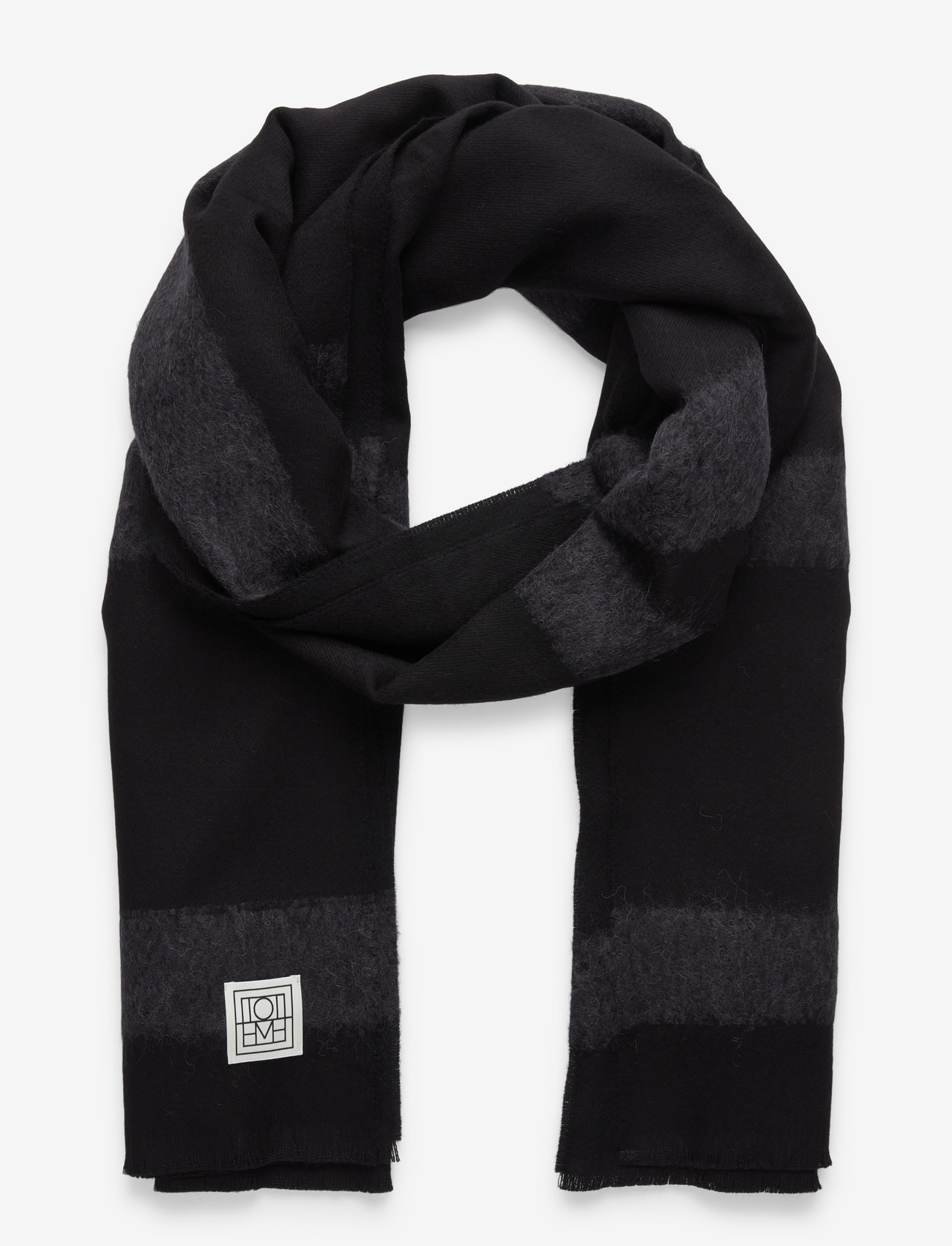 TOTEME - MONOGRAM TWILL SCARF - hversdagsleg tíska - black - 0