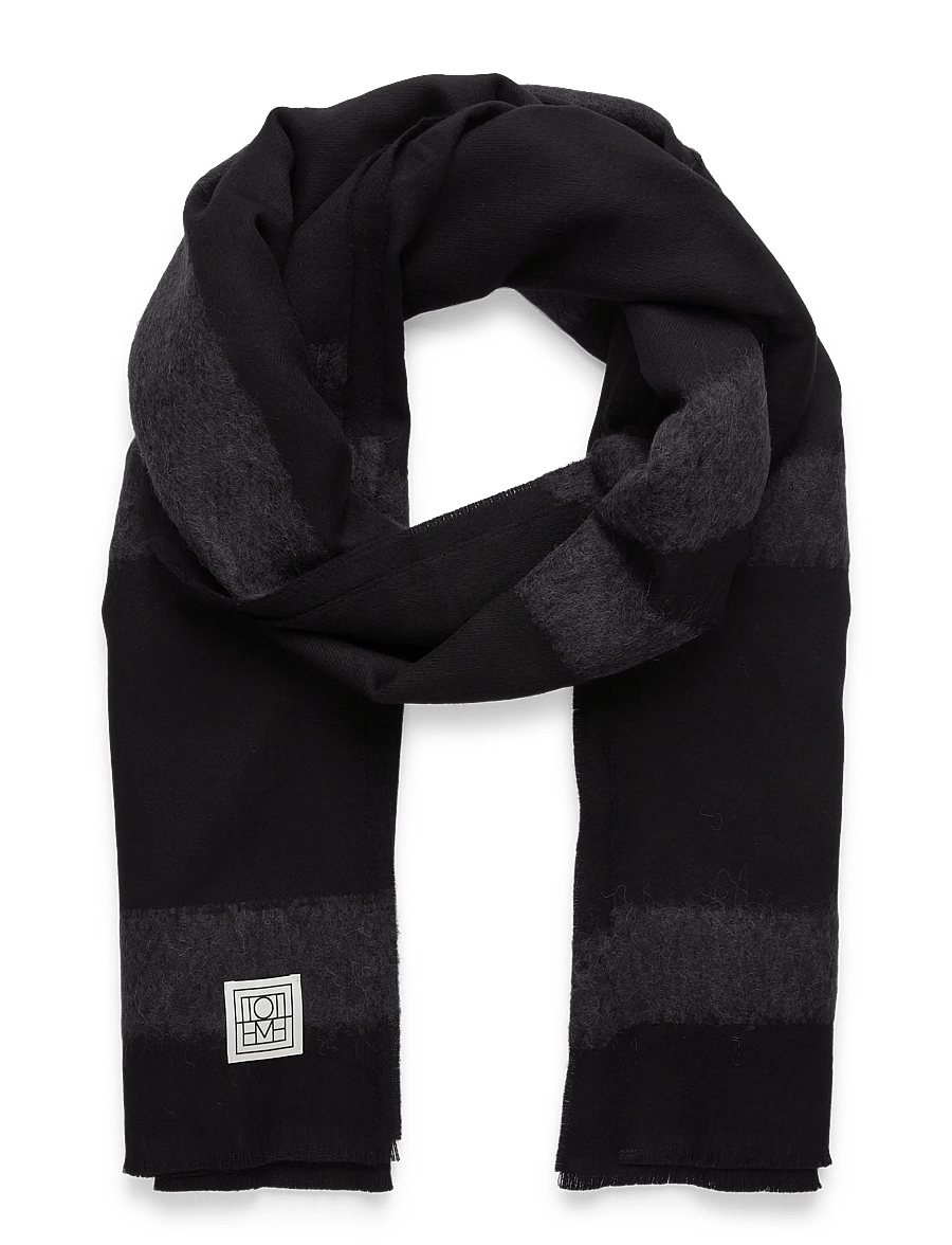 TOTEME - MONOGRAM TWILL SCARF - everyday style - black - 0