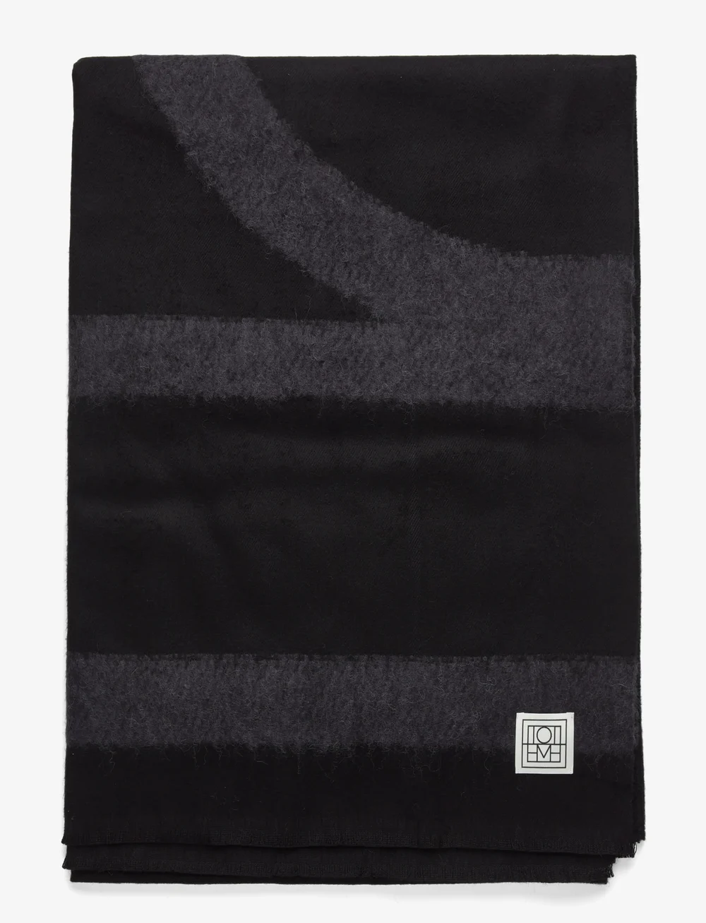TOTEME - MONOGRAM TWILL SCARF - halsdukar - black - 1